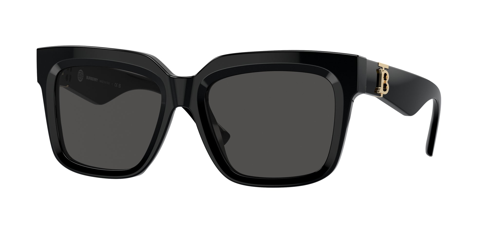 Burberry Donna Be4419  300187 Occhiali Da Sole Acetato Nero Grigio Squadrata Normale