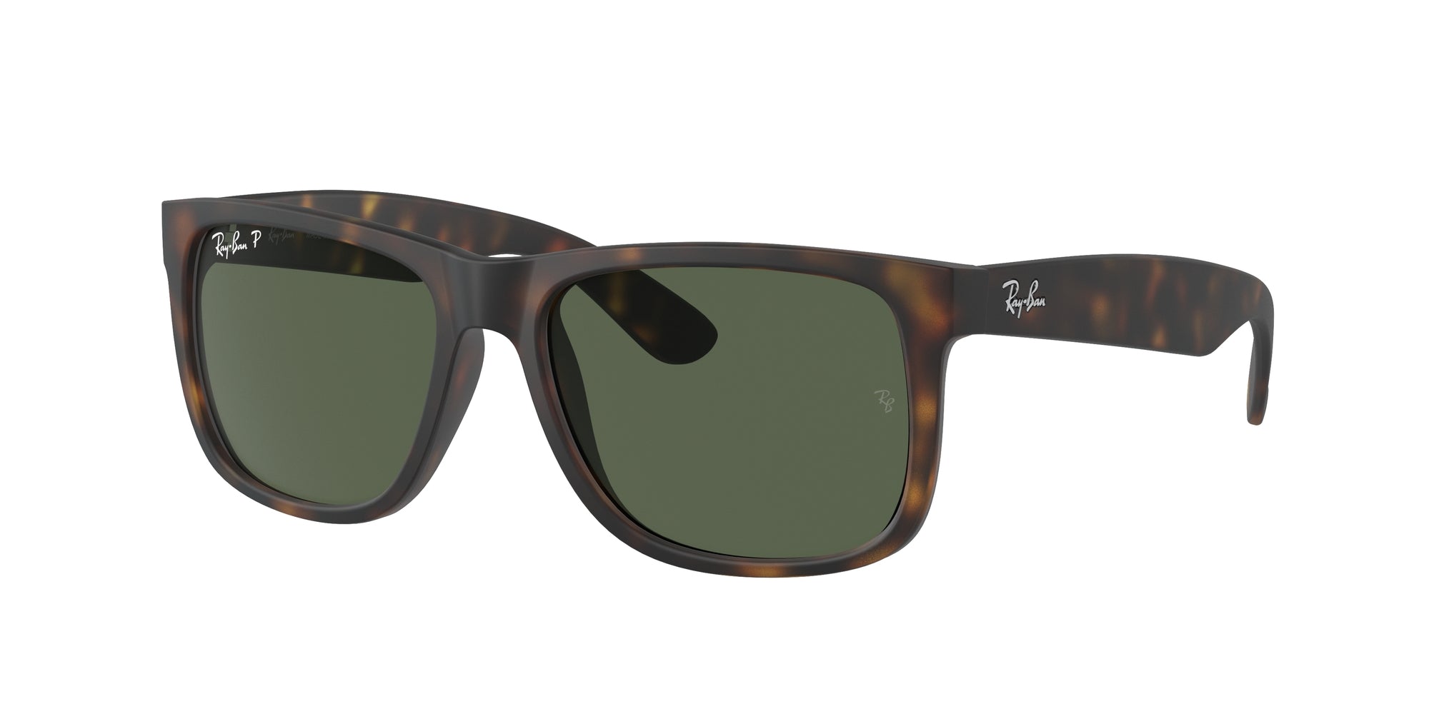 Ray - Ban Uomo Rb4165 Justin 865/9A Occhiali Da Sole Nylon Tartaruga Verde Squadrata Polarizzata