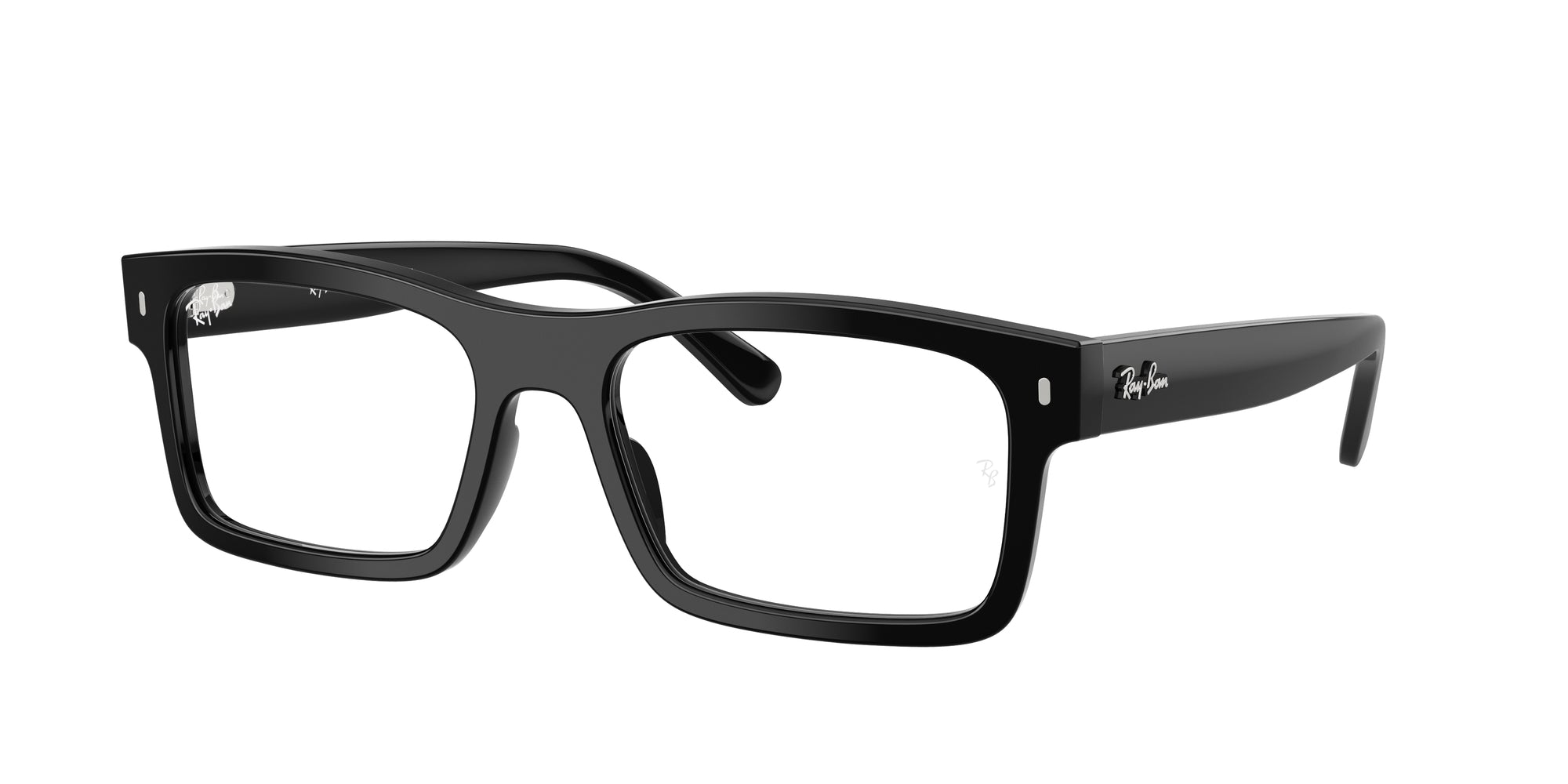 Ray - Ban Unisex Rx5435 2000 Montature Da Vista Acetato Nero Trasparente Squadrata Normale