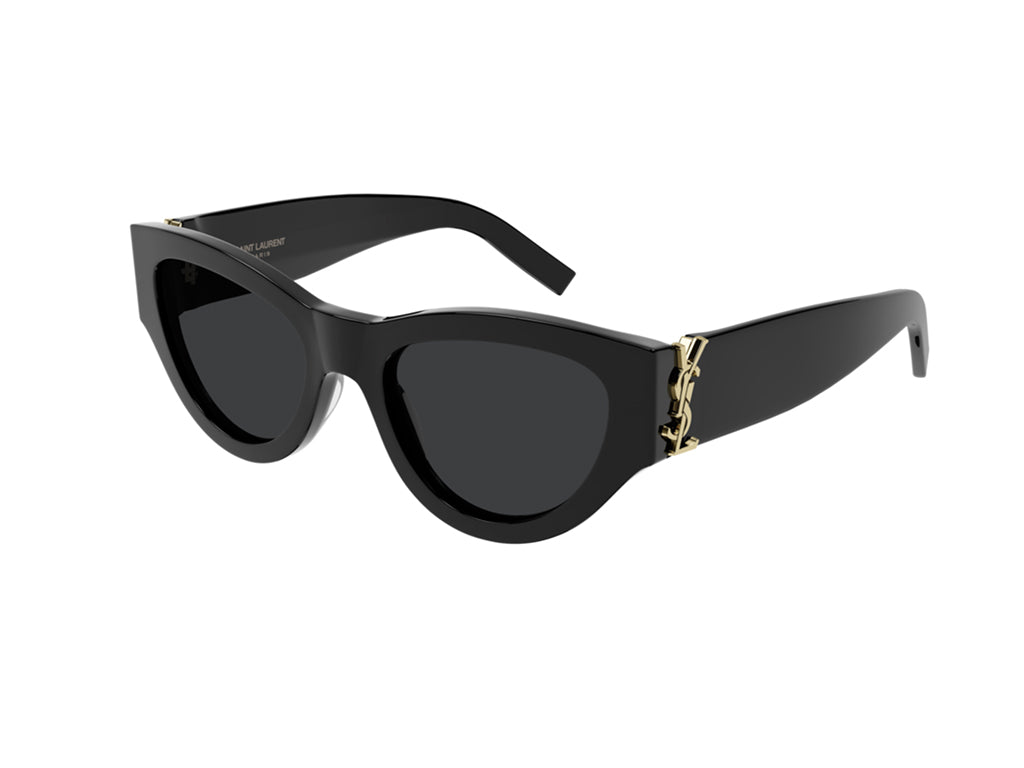 Saint Laurent Donna Sl M94 001 Occhiali Da Sole Acetato Nero Grigio Cat Eye Normale