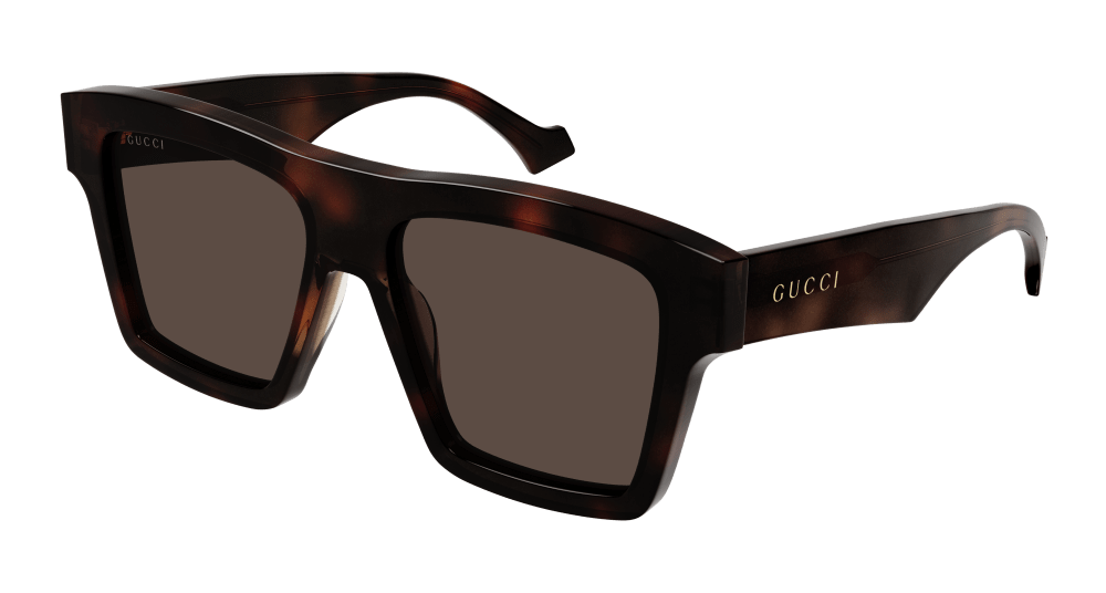 Gucci Uomo Gg0962S 011 Occhiali Da Sole Acetato Havana Marrone Squadrata Normale