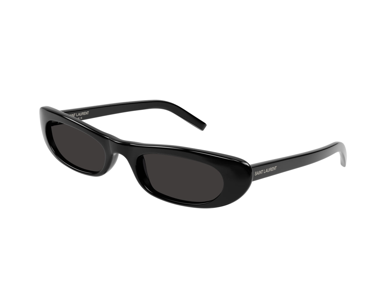 Saint Laurent Donna Sl 557 Shade Col. 001 Occhiali Da Sole Acetato Nero Nero Rotonda Normale