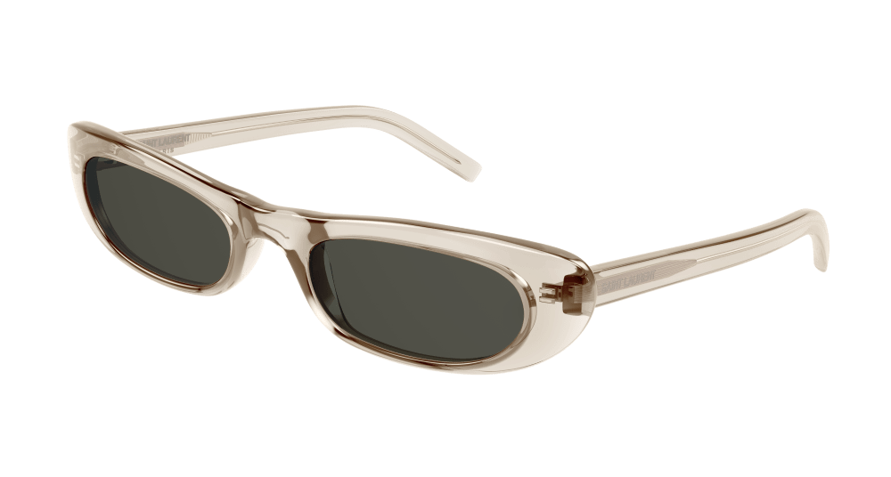 Saint Laurent Donna Sl 557 Shade Col. 004 Occhiali Da Sole Acetato Rosa Grigio Rotonda Normale