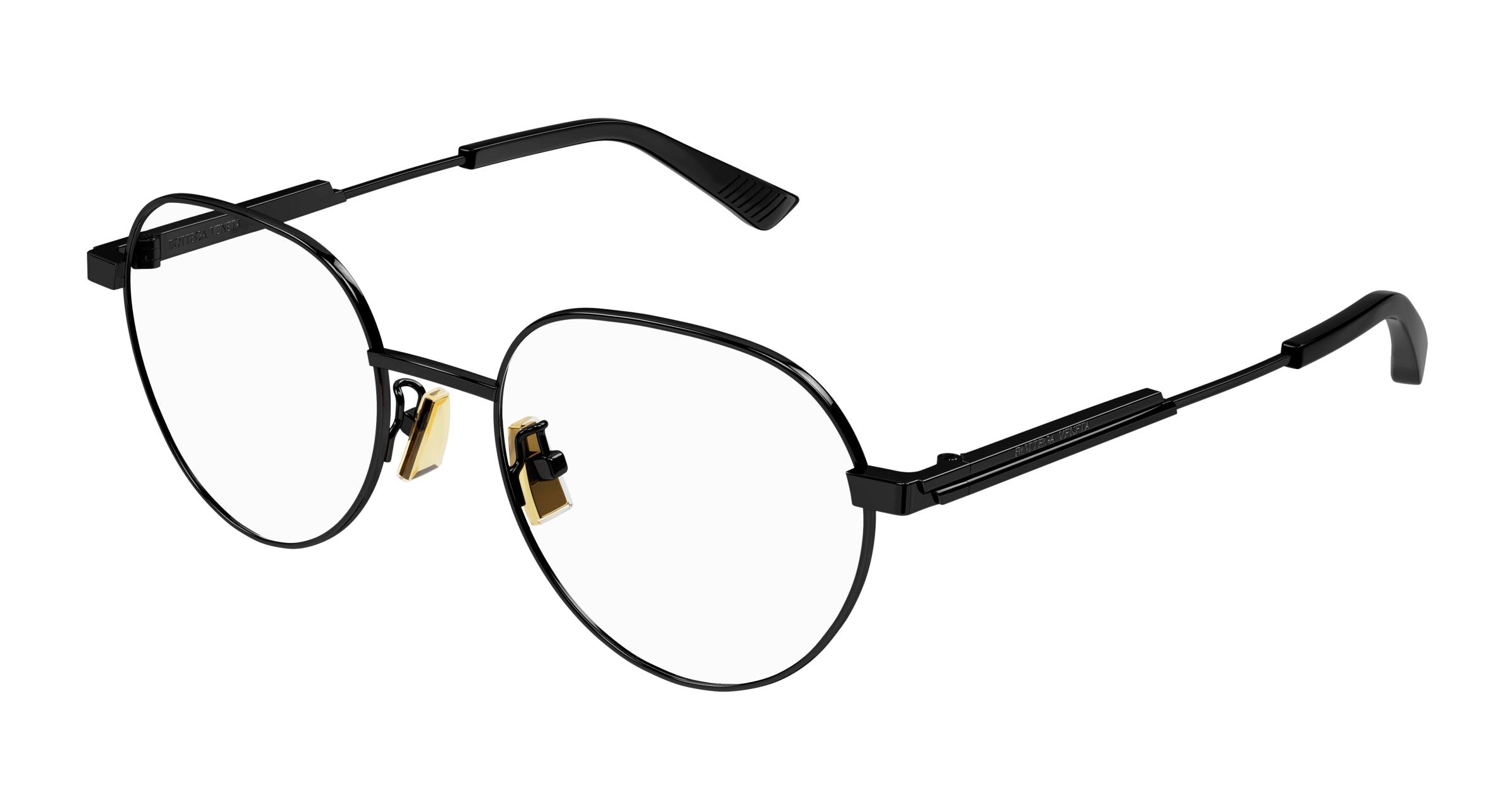 Bottega Veneta Unisex Bv1239O 001 Montature Da Vista Metallo Nero  Pantos