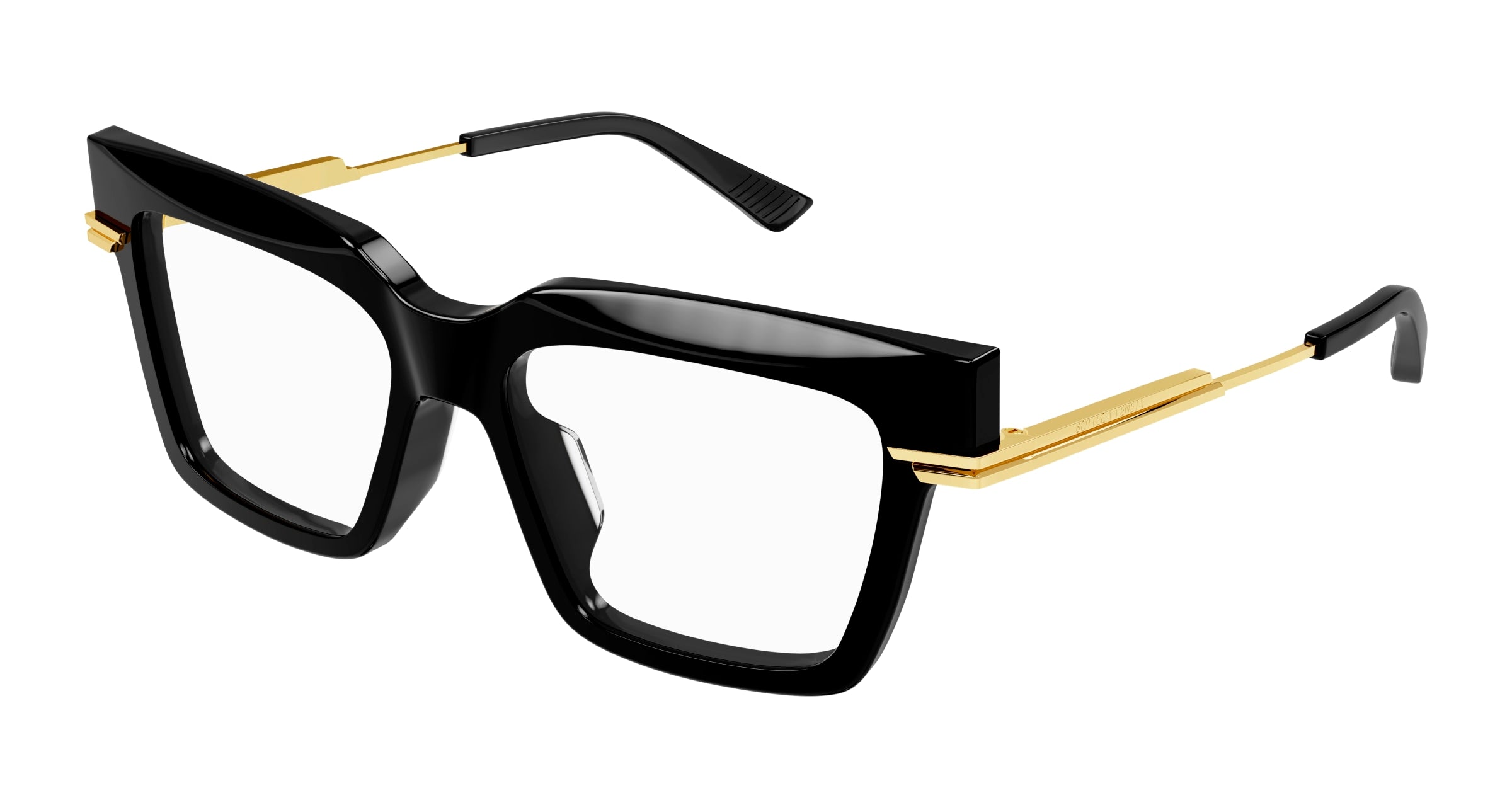 Bottega Veneta Donna Bv1243O 001 Montature Da Vista Acetato Nero  Squadrata