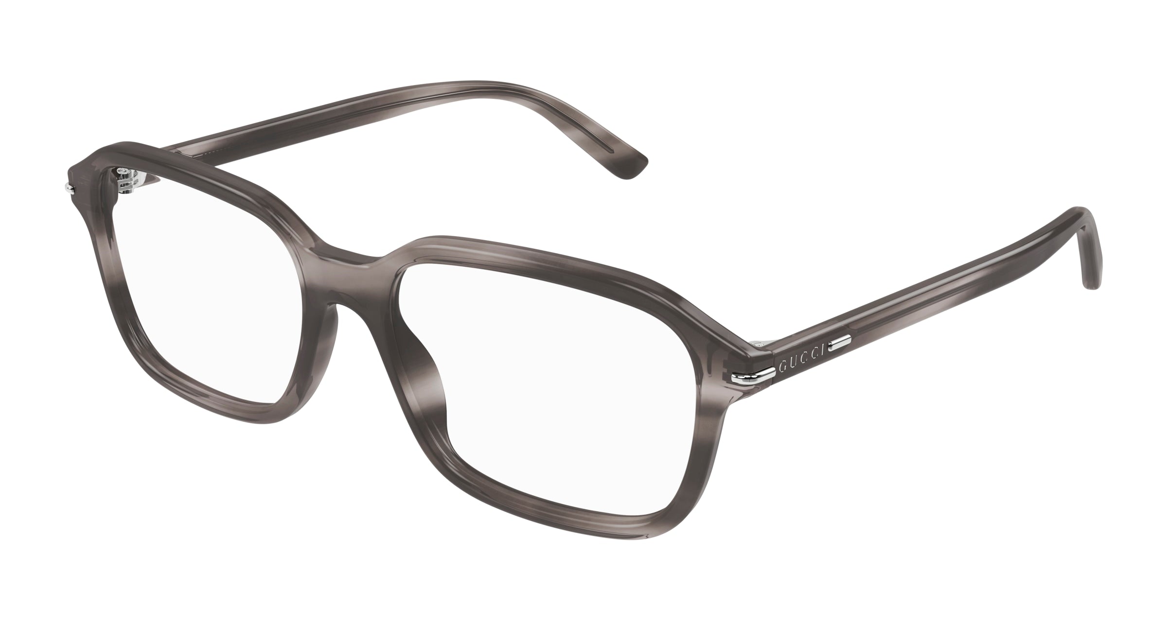 Gucci Uomo Gg1446O 003 Montature Da Vista Acetato Havana Trasparente Squadrata