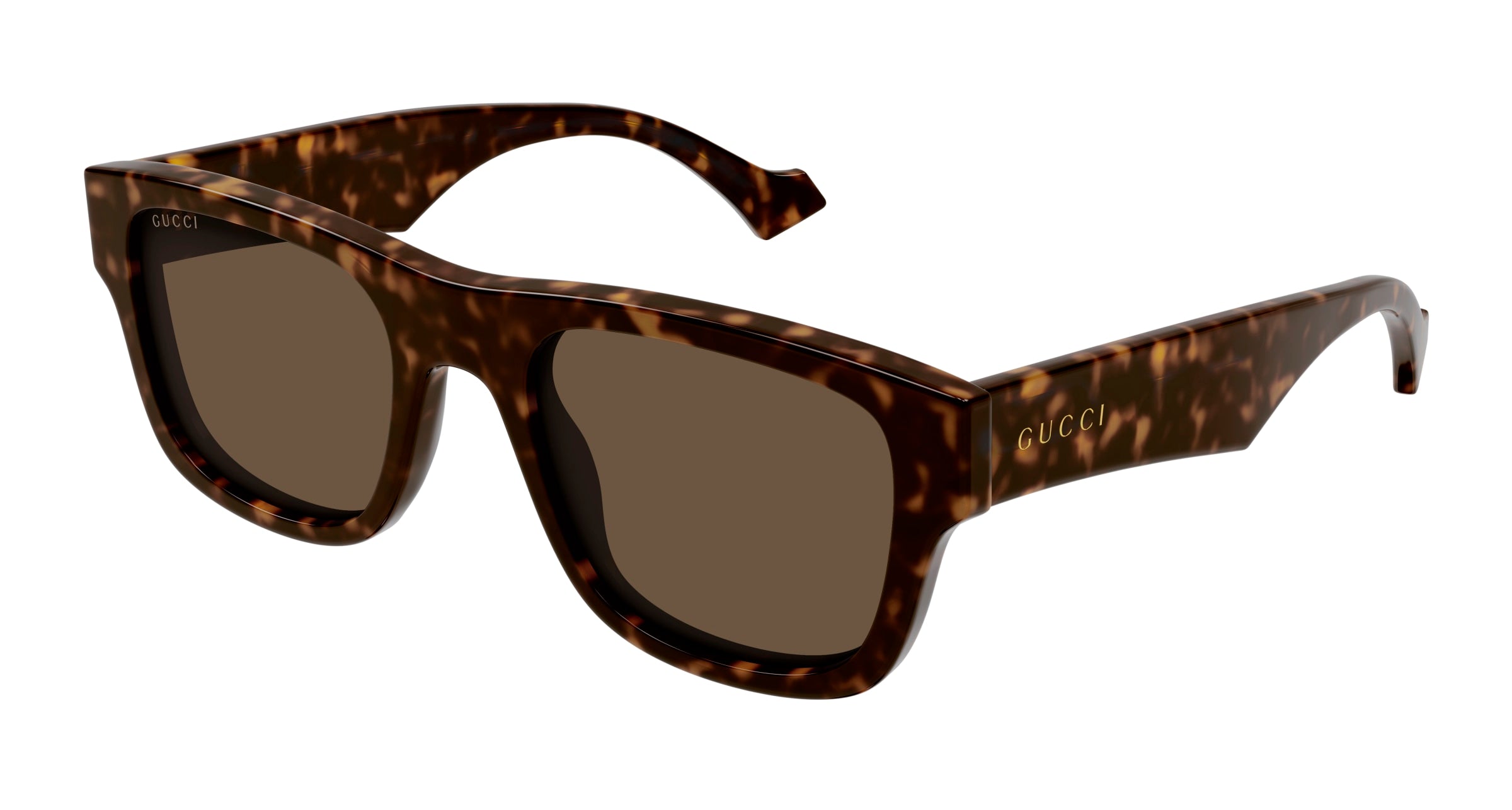 Gucci Uomo Gg1427S 003 Occhiali Da Sole Acetato Havana Marrone Squadrata Normale
