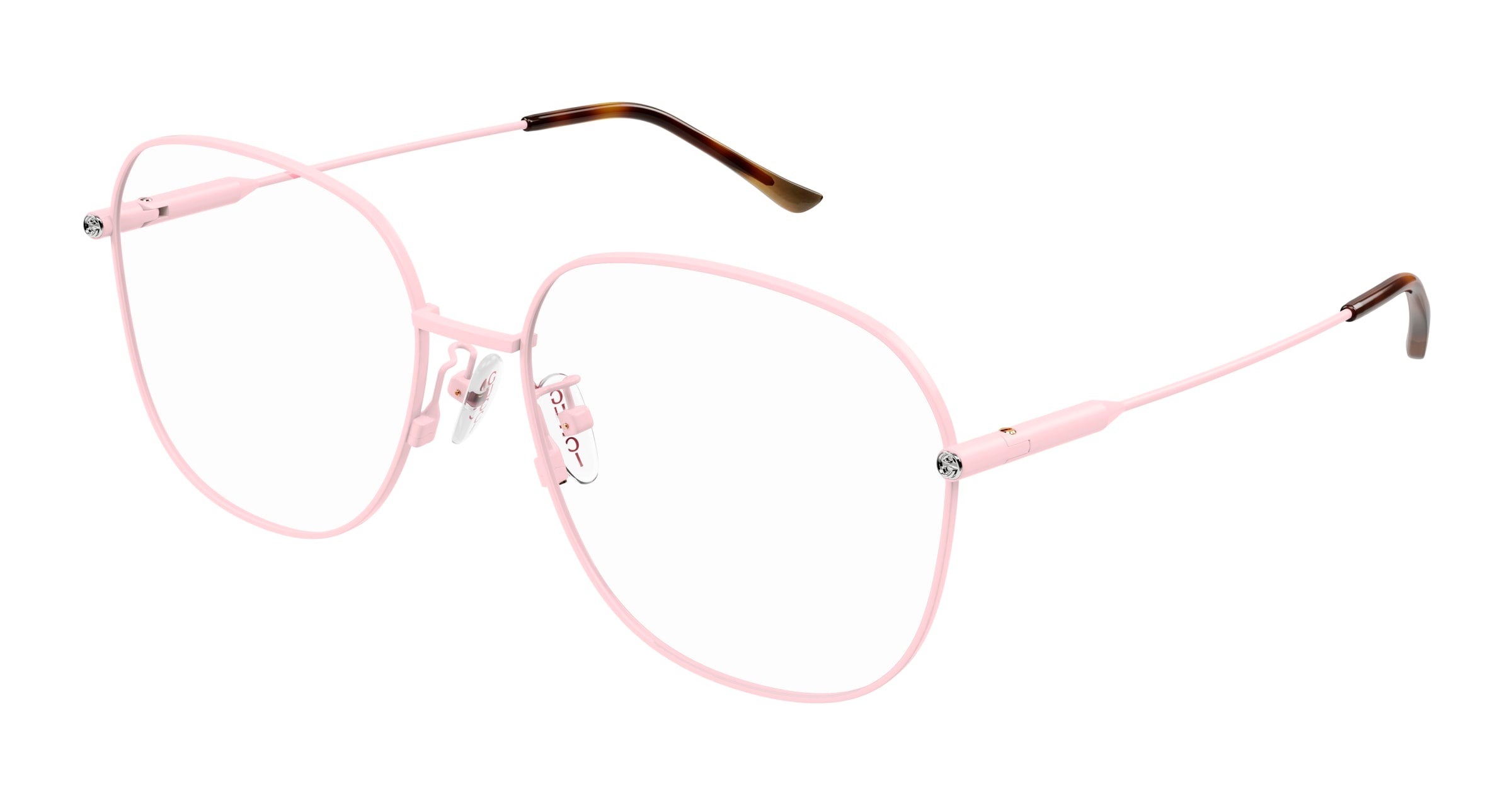 Gucci Donna Gg1417Oa 003 Montature Da Vista Metallo Rosa Trasparente Rotonda