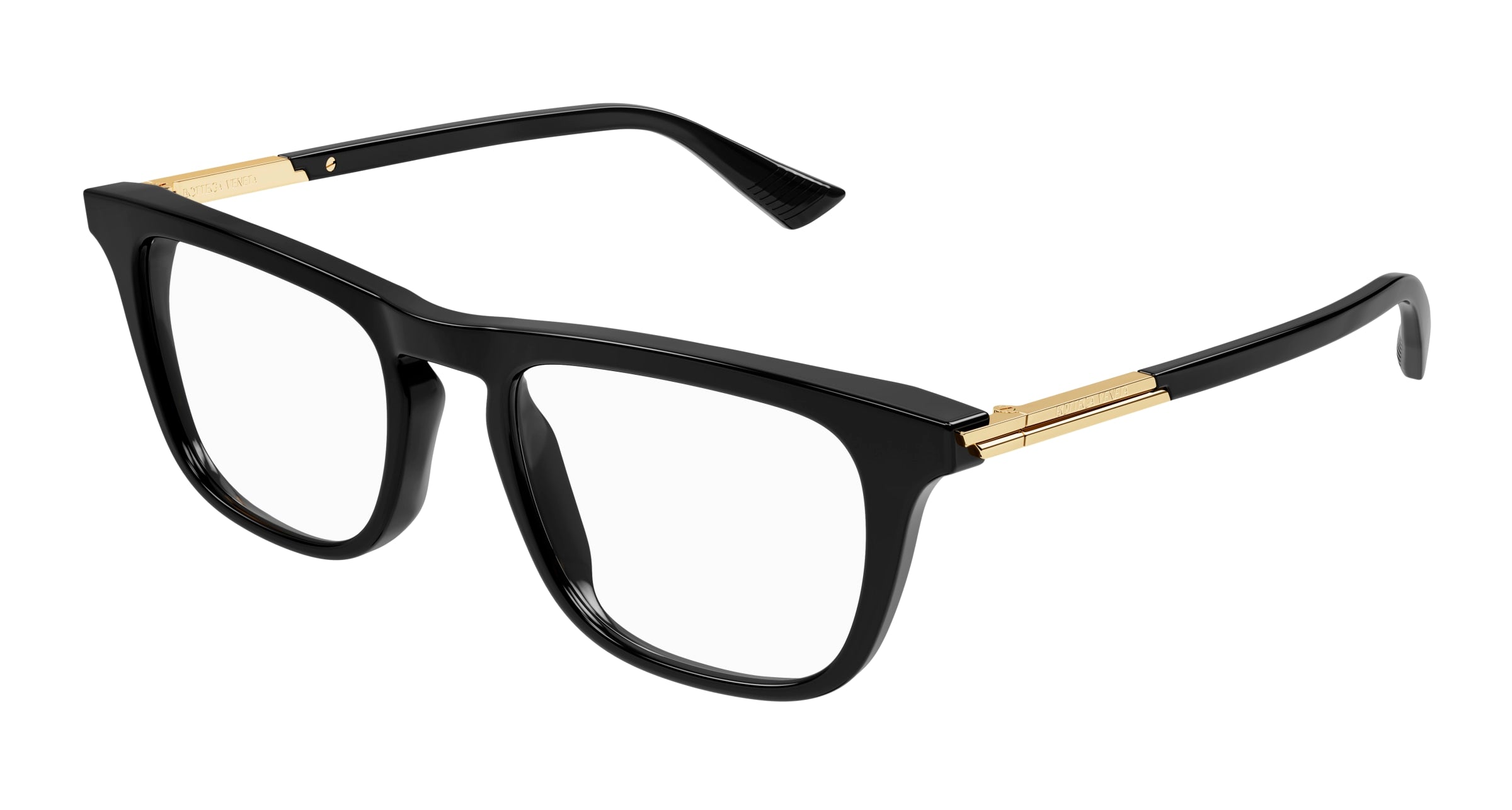 Bottega Veneta Uomo Bv1264O 001 Montature Da Vista Acetato Nero  Squadrata