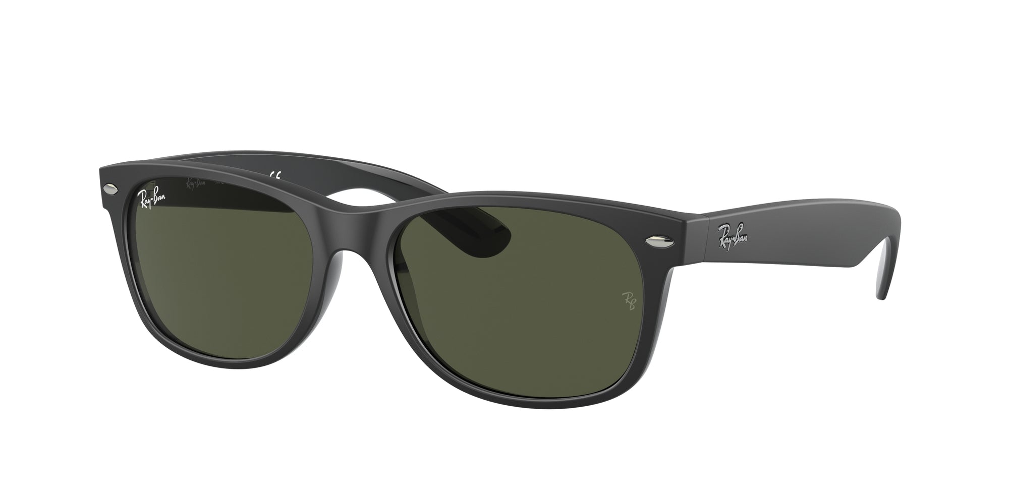 Ray - Ban Unisex Rb2132 New Wayfarer 646231 Occhiali Da Sole Iniettato Nero G15 Squadrata Normale