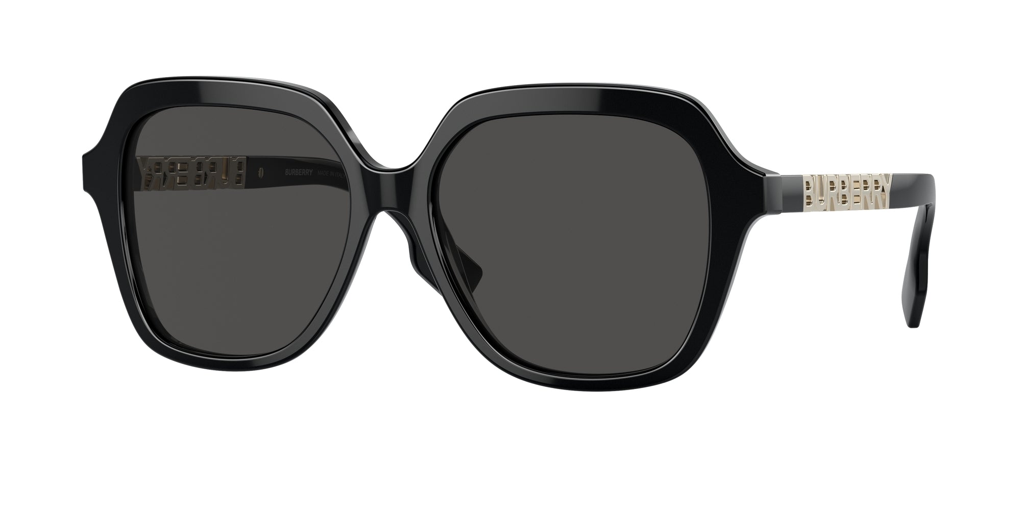 Burberry Donna Be4389 Joni 300187 Occhiali Da Sole Acetato Nero Grigio Squadrata Normale