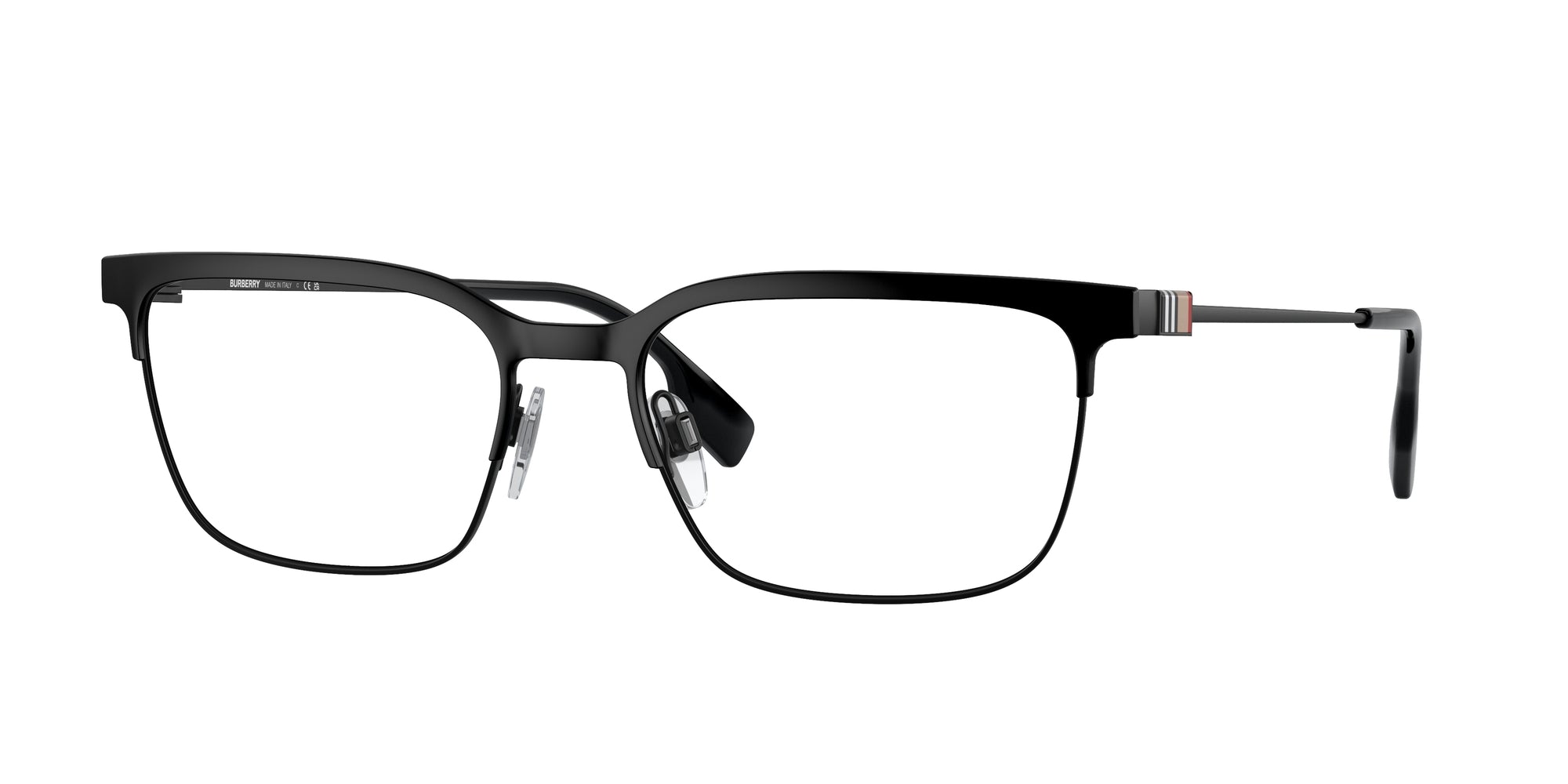 Burberry Uomo Be1375 Douglas 1007 Montature Da Vista Metallo Nero Trasparente Squadrata Normale