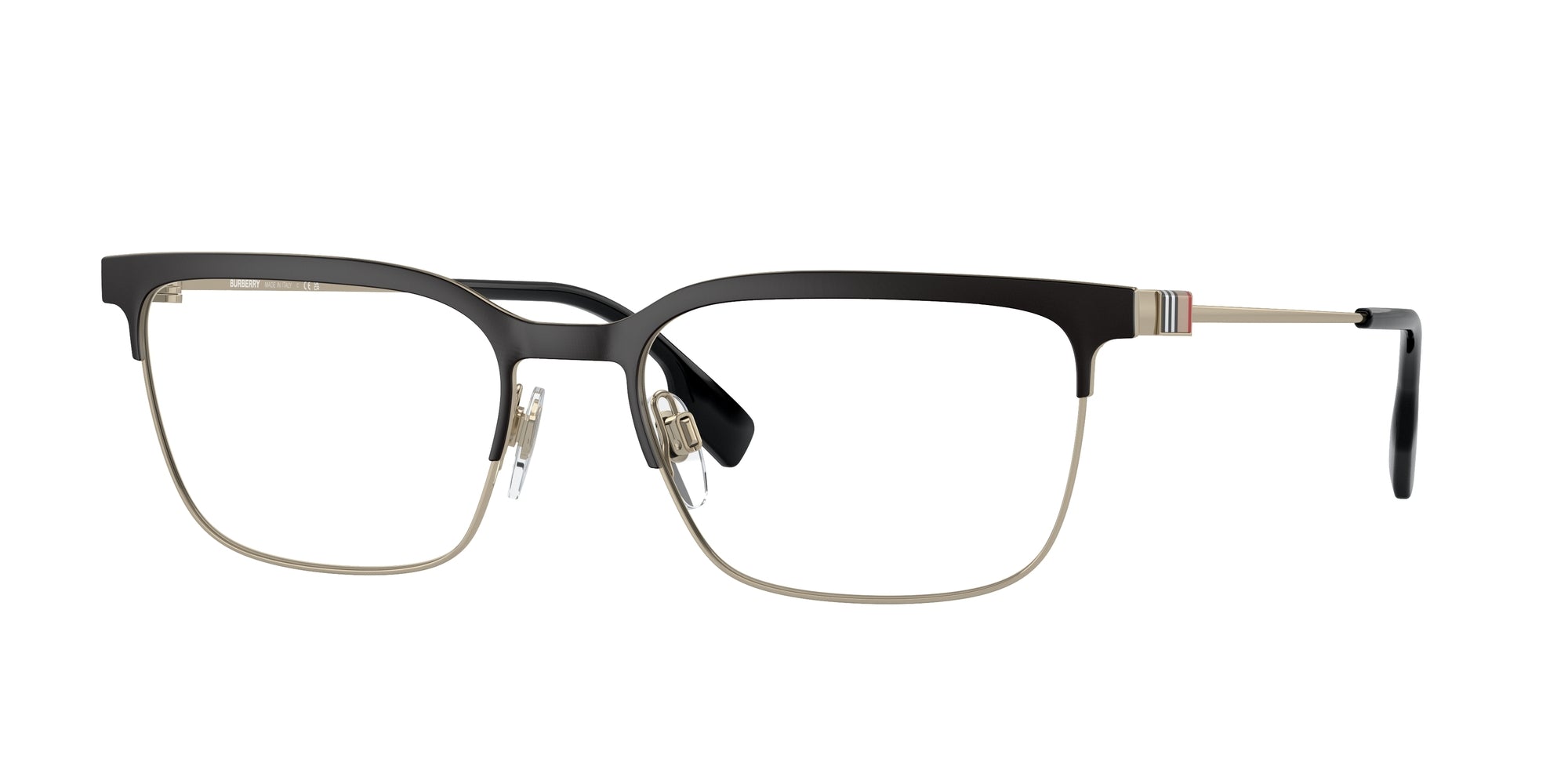 Burberry Uomo Be1375 Douglas 1109 Montature Da Vista Metallo Nero Trasparente Squadrata Normale