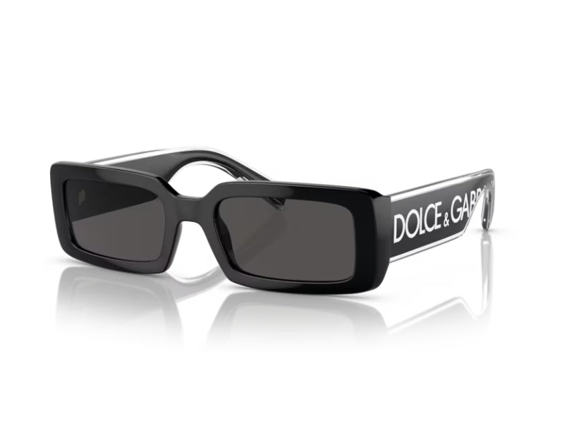 Dolce & Gabbana Donna Dg6187 501/87 Occhiali Da Sole Iniettato Nero Grigio Squadrata Normale