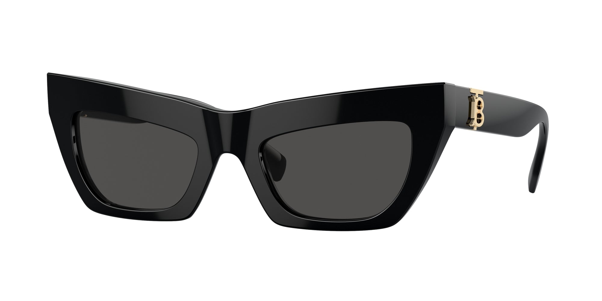 Burberry Donna Be4405  300187 Occhiali Da Sole Acetato Nero Grigio Cat Eye Normale