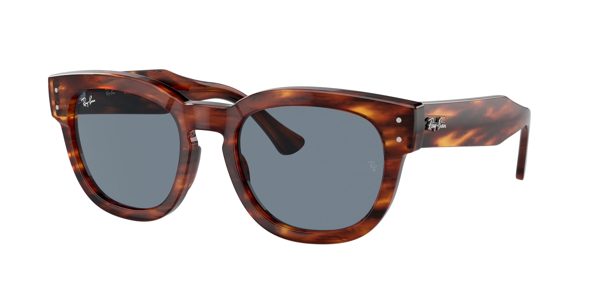 Ray - Ban Unisex Rb0298S Mega Hawkeye 954/62 Occhiali Da Sole Acetato Marrone Blu Squadrata Normale