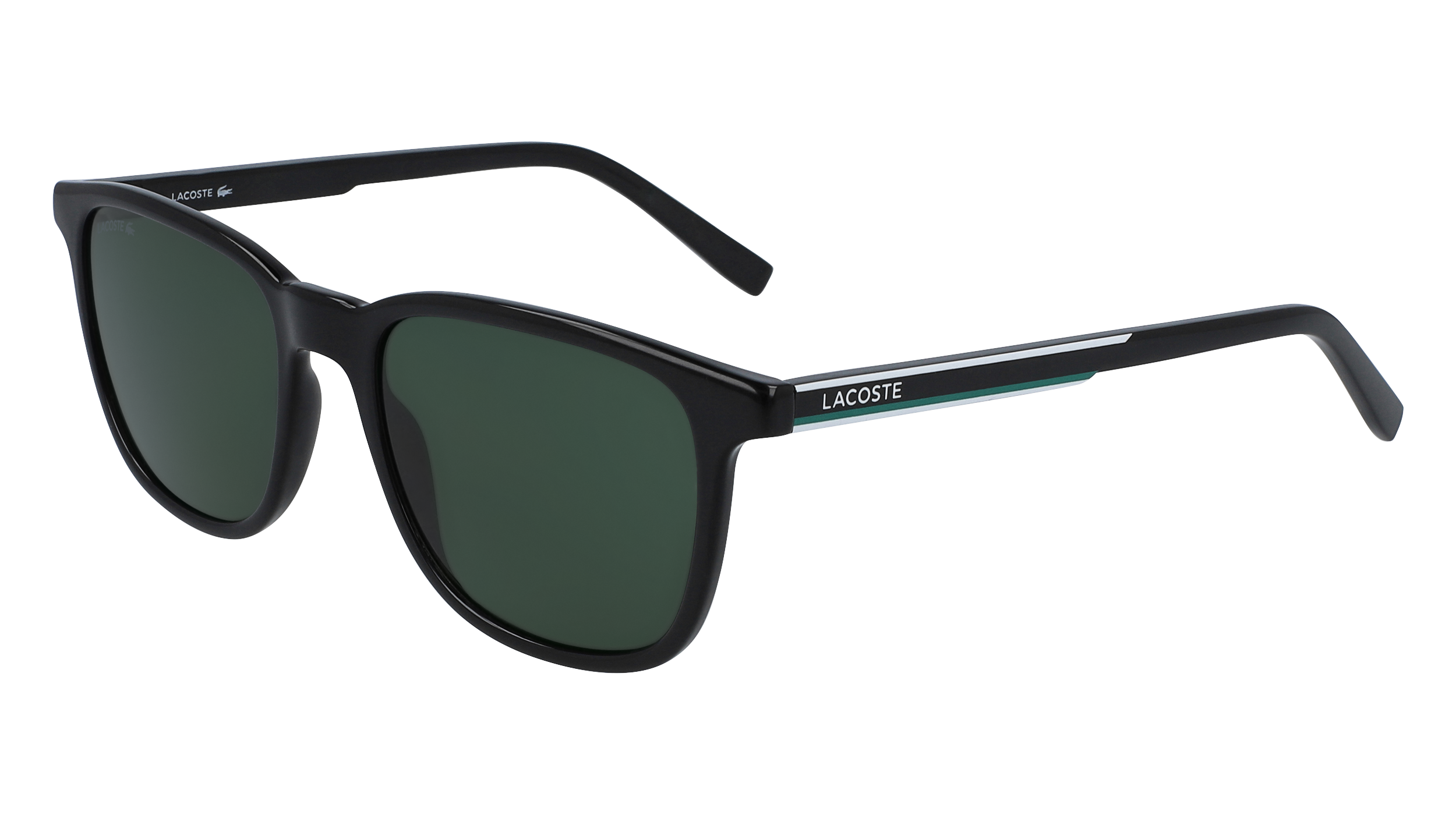 Lacoste Uomo L915S 001 Occhiali Da Sole Iniettato Nero Verde Squadrata Normale