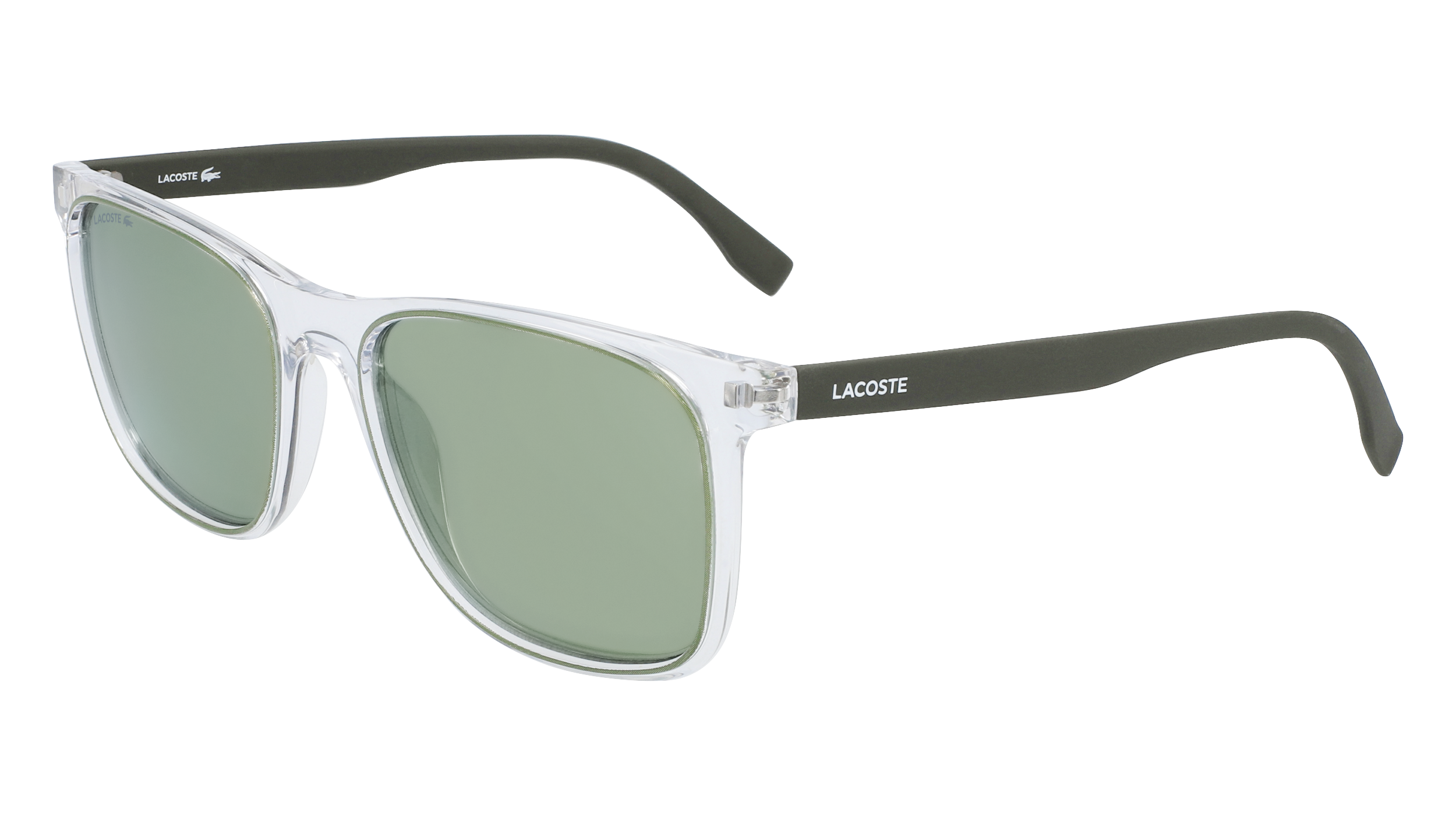 Lacoste Uomo L882S 317 Occhiali Da Sole Iniettato Verde Verde Squadrata Fotocromatiche Fotocromatiche