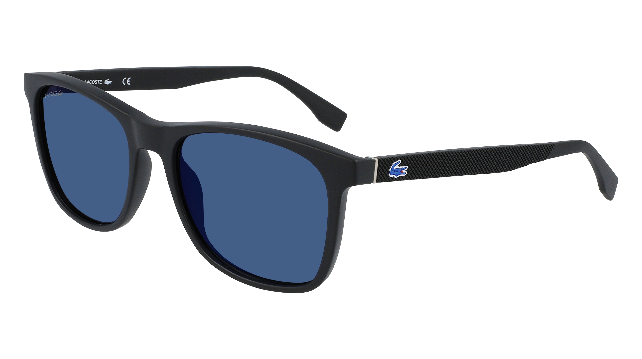 Lacoste Uomo L860Se 001 Occhiali Da Sole Bio-Iniettato Nero Blu Squadrata Normale Normale