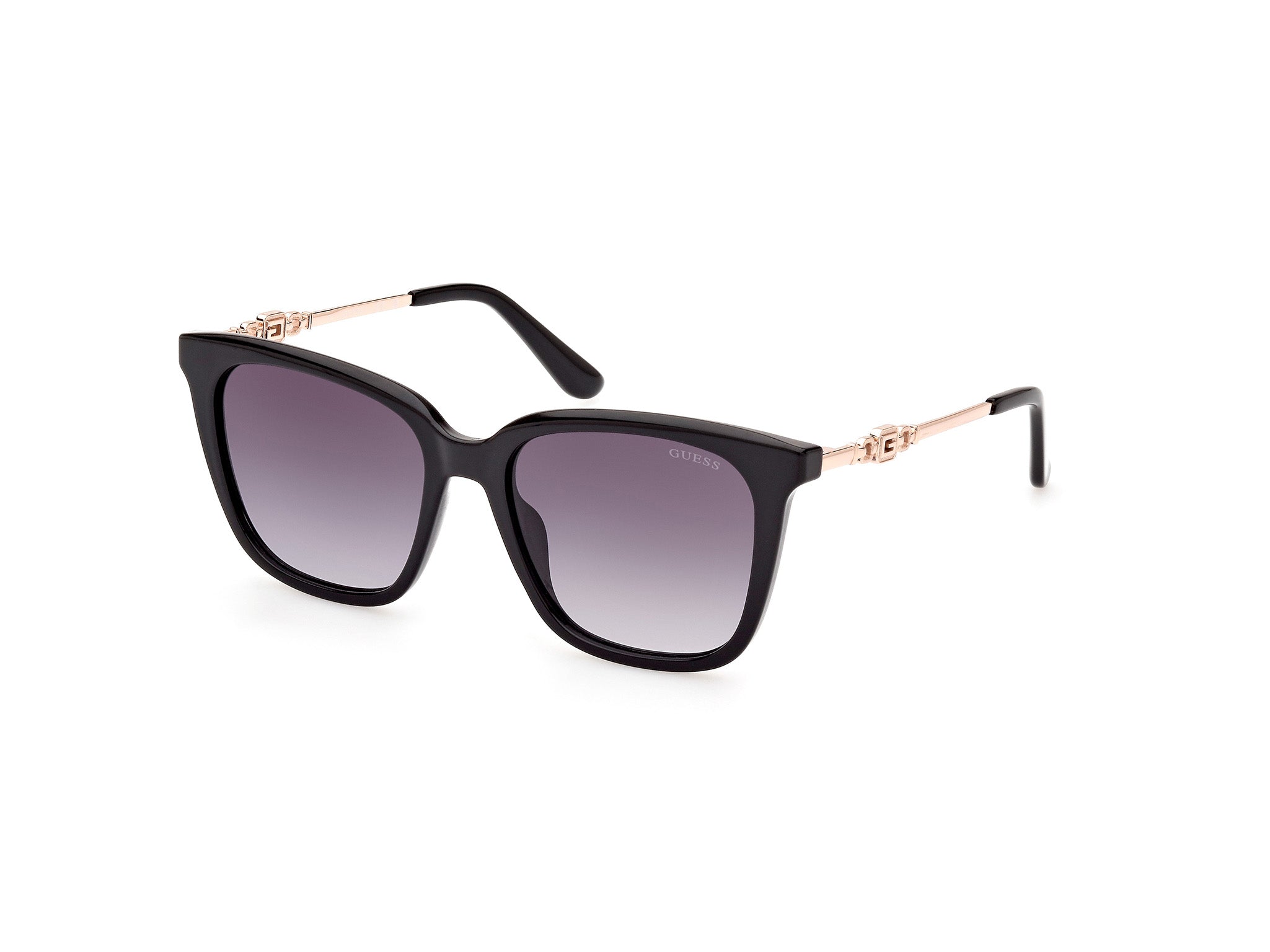 Guess Donna Gu7886 01B Occhiali Da Sole Iniettato Nero Grigio Squadrata Normale Sfumato