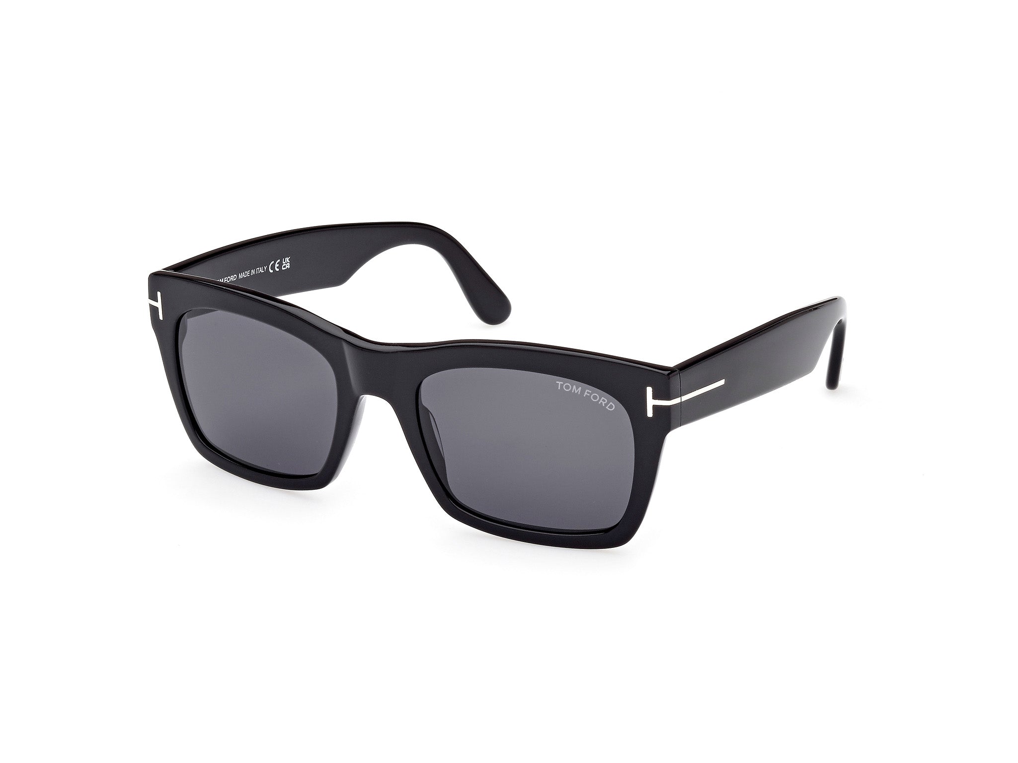 Tom Ford Uomo Ft1062 Nico-02 01A Occhiali Da Sole Acetato Nero Grigio Squadrata Normale