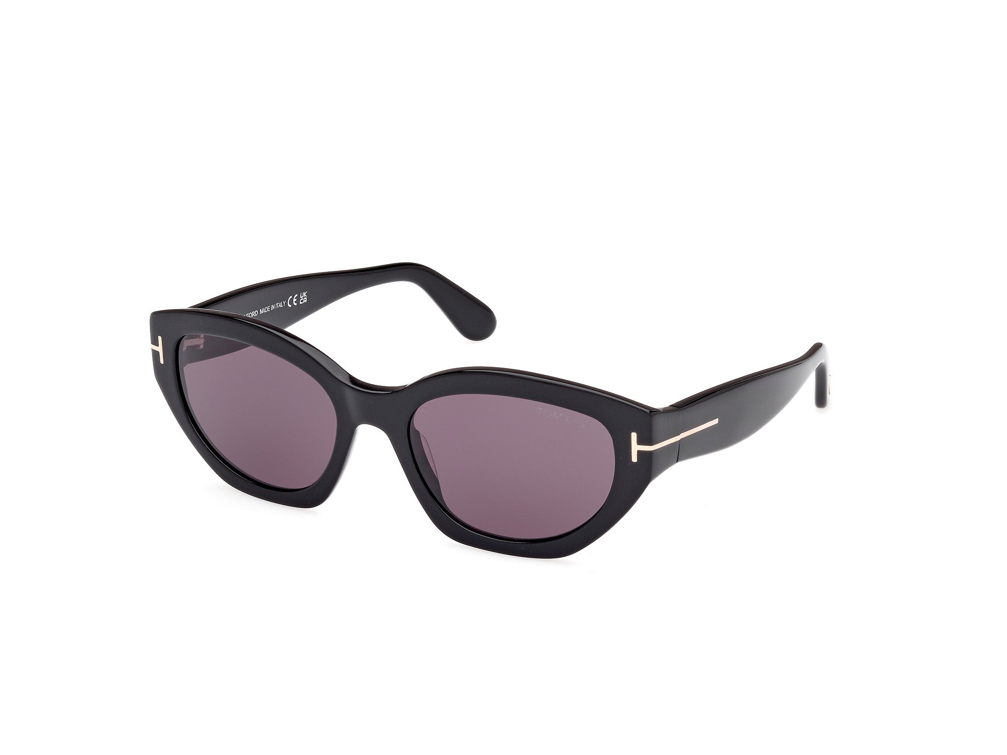 Tom Ford Donna Ft1086 Penny 01A Occhiali Da Sole Acetato Nero Grigio Geometrica Normale