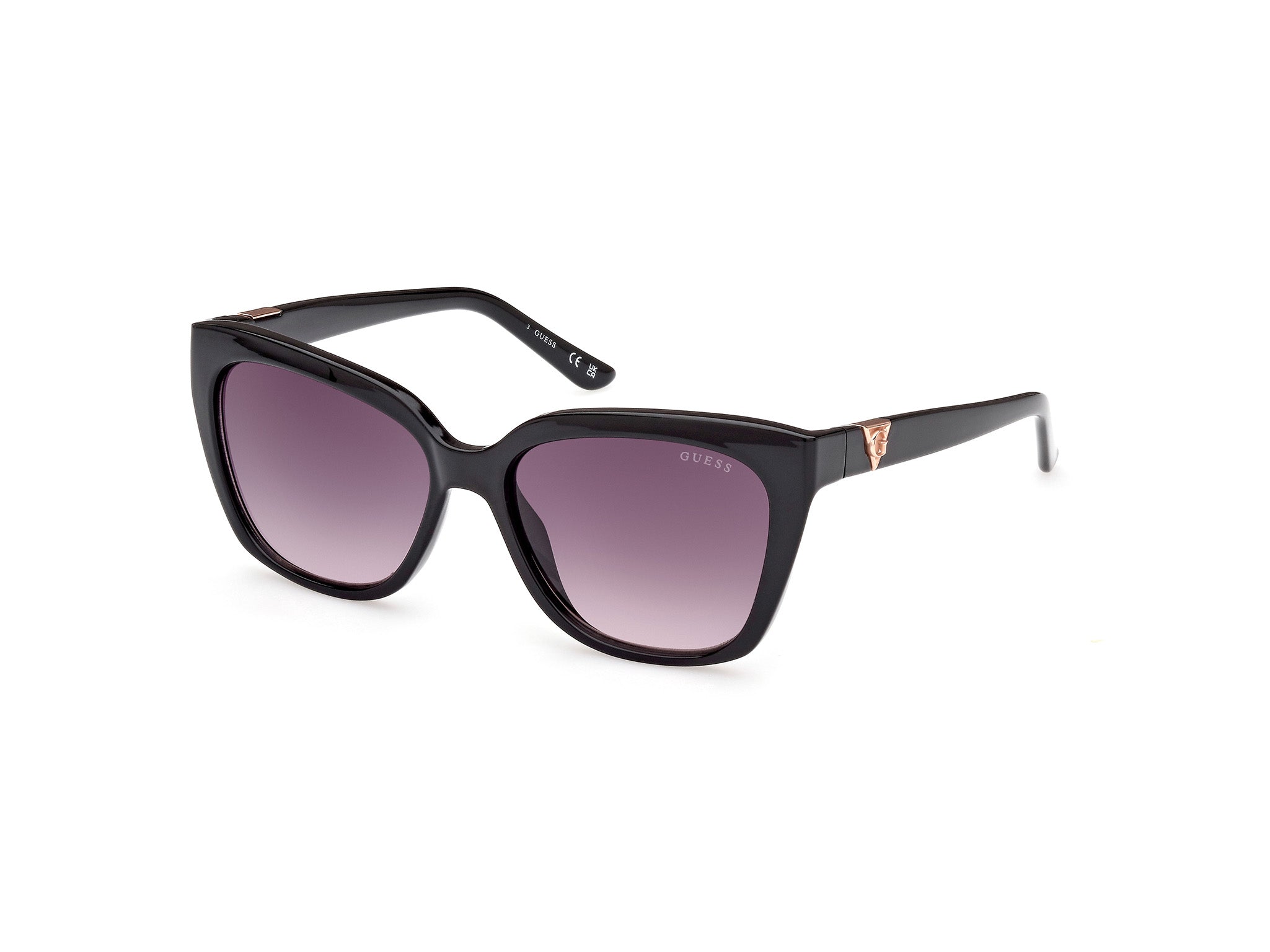 Guess Donna Gu7878 01B Occhiali Da Sole Iniettato Nero Fumo Squadrata Normale