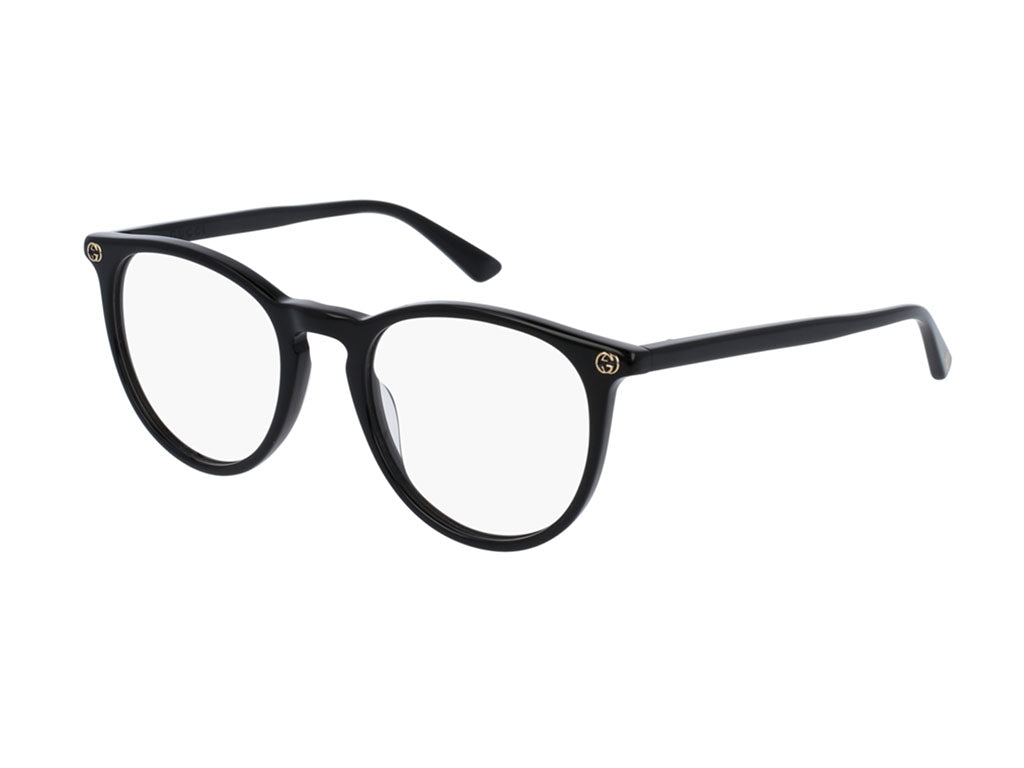 Gucci Donna Gg0027O 001 Montature Da Vista Plastica Nero Trasparente Rotonda