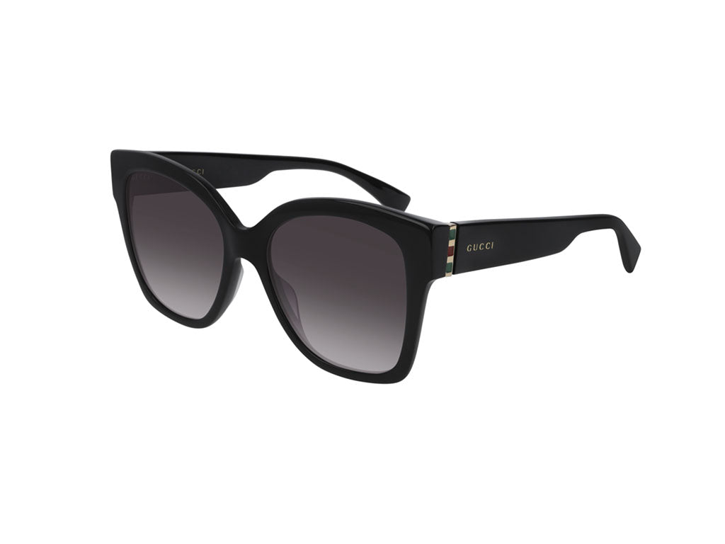 Gucci Donna Gg0459S 001 Occhiali Da Sole Plastica Nero Grigio Squadrata Normale