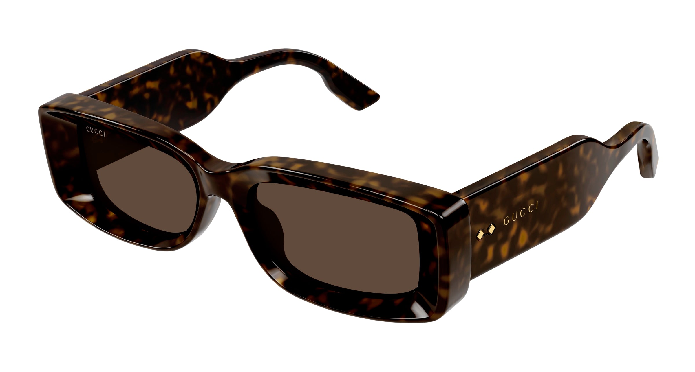 Gucci Donna Gg1528S 002 Occhiali Da Sole Acetato Havana Marrone Squadrata