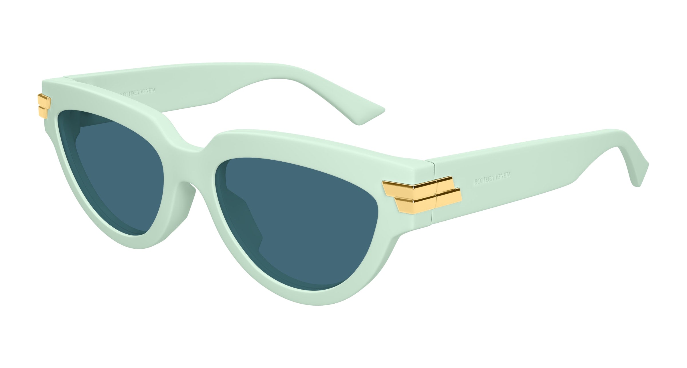 Bottega Veneta Donna Bv1035S 009 Occhiali Da Sole Acetato Verde Verde Cat Eye