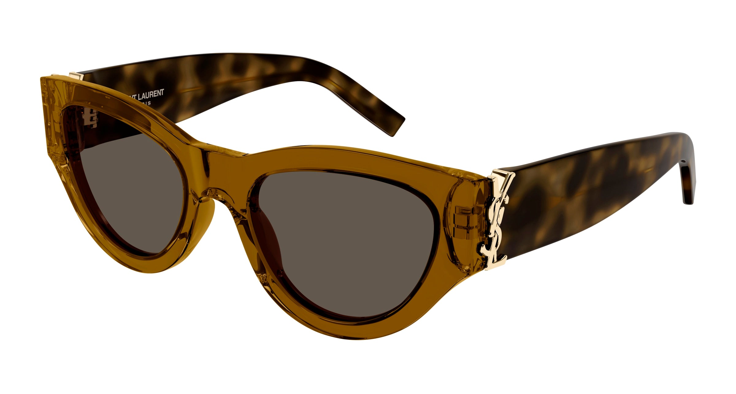 Saint Laurent Donna Sl M94 011 Occhiali Da Sole Acetato Marrone Marrone Cat Eye