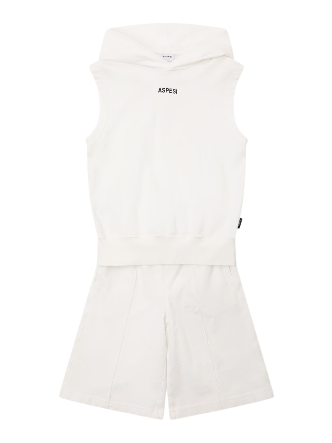 Cotton Sleeveless Sweatshirt & Shorts
