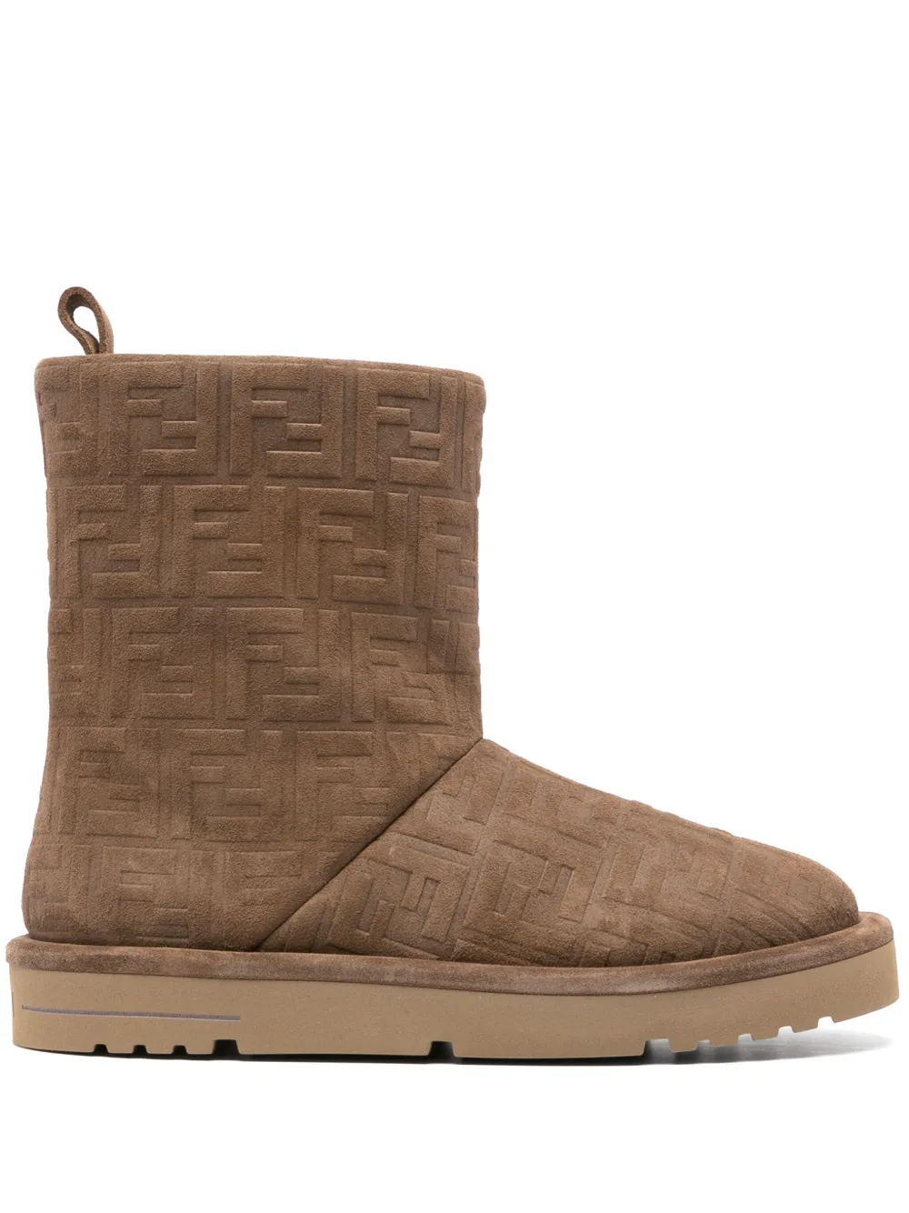 FENDI FF jacquard boots - Marrone