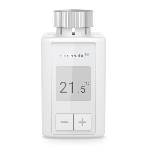 Homematic Ip Smart Home 160230A0 - Termostato Digitale Flex, Controllo Tramite App, Alexa, Google Assistant, Facile Installazione, Risparmio Energetic