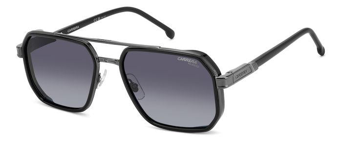 Carrera Uomo Carrera 1069/S Ans/Wj Occhiali Da Sole Acciaio Nero Grigio Geometrica Polarizzata Sfumato