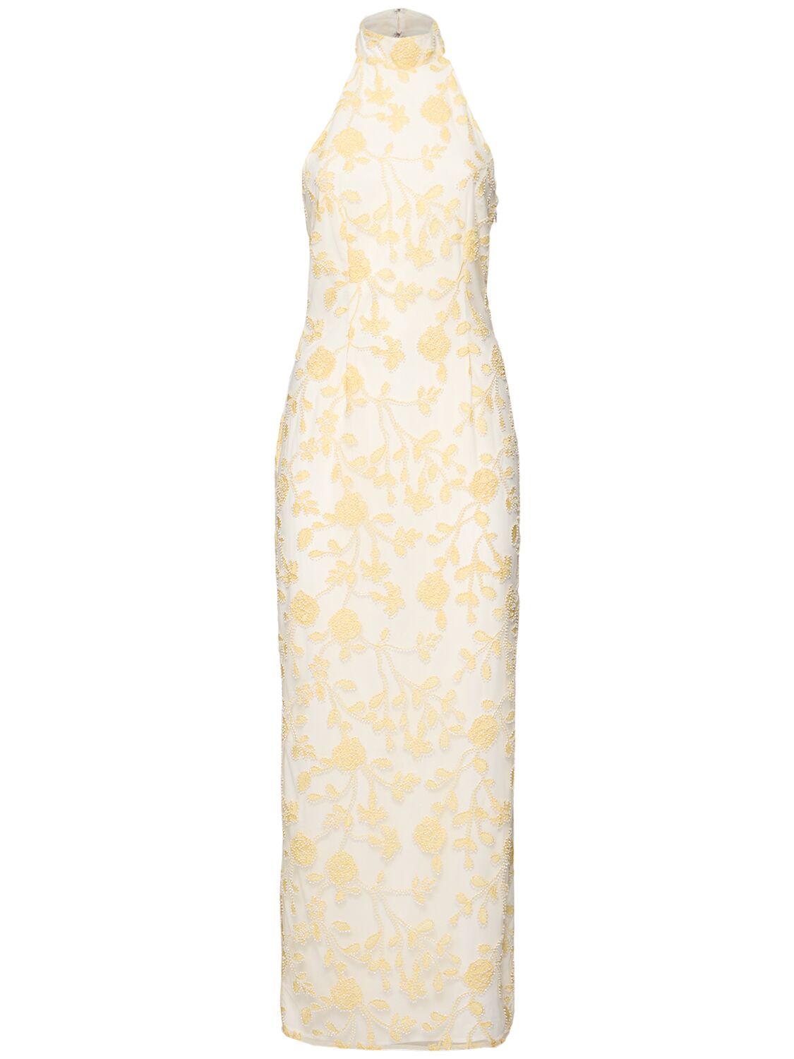 Kasia Flower Beaded Long Dress