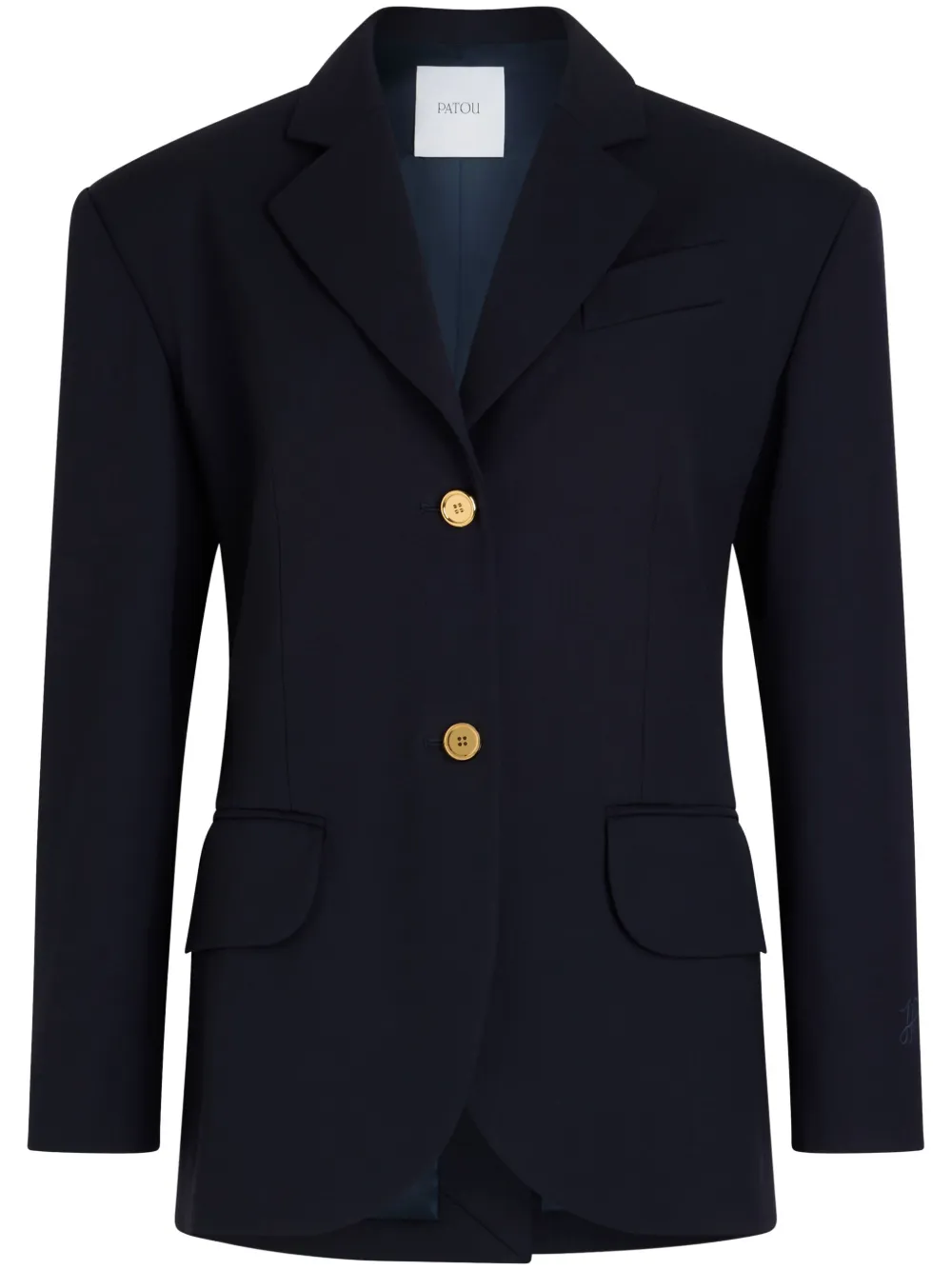 Patou oversized belted blazer - Blu
