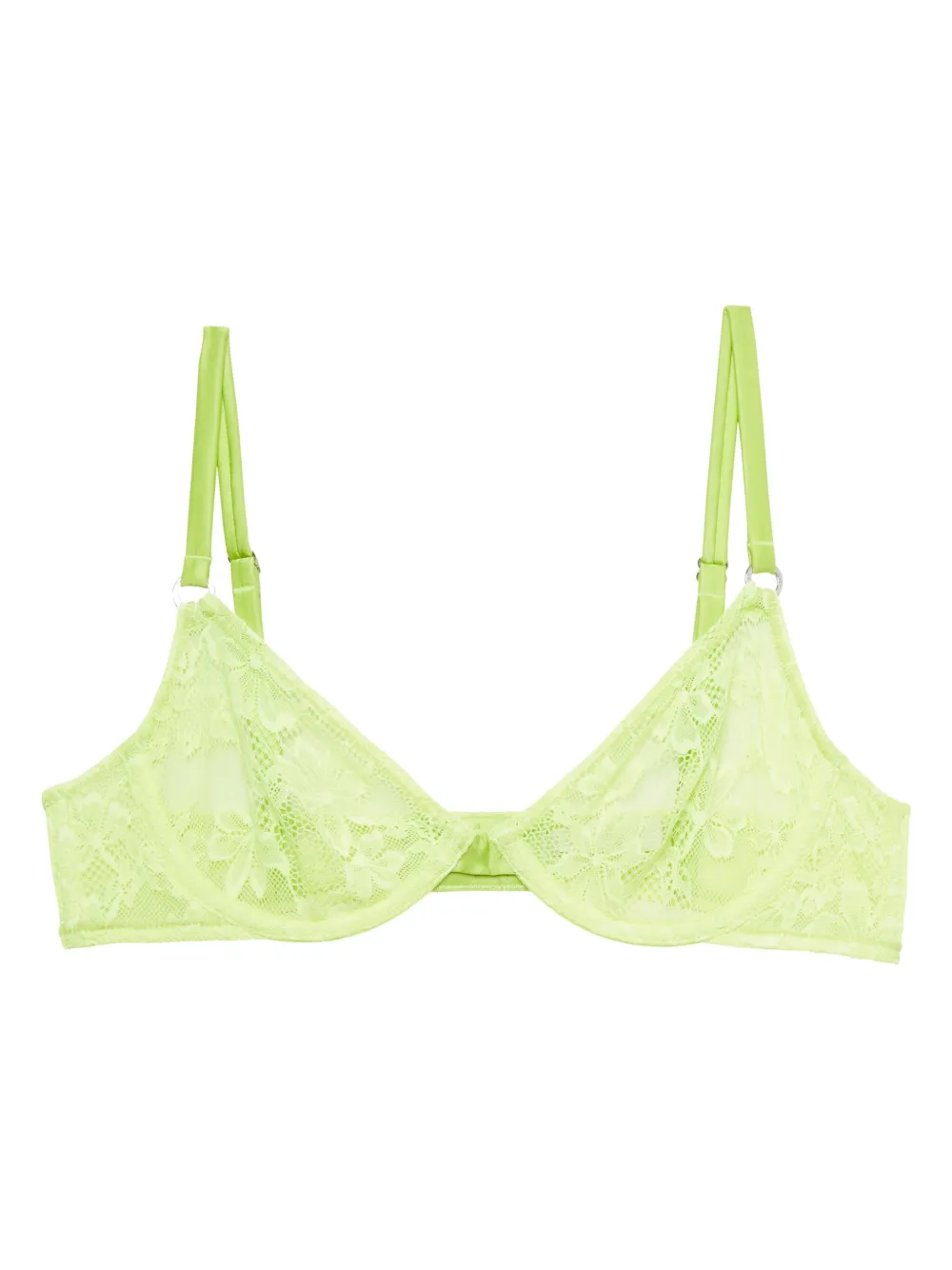 Fleur Du Mal Le Stretch Lace demi bra - Verde