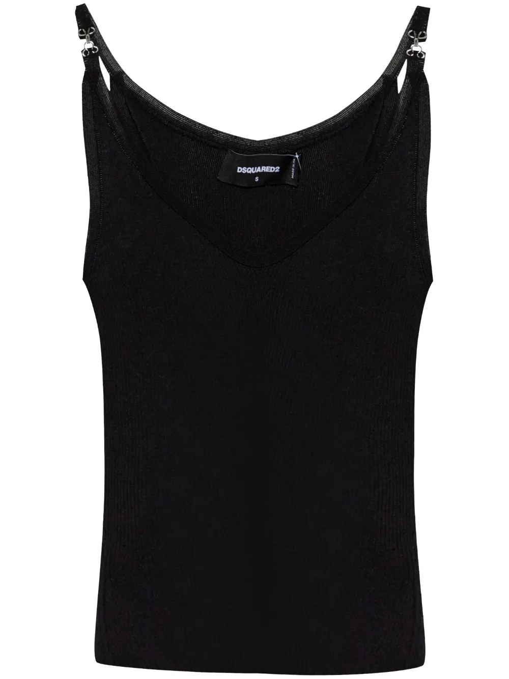 DSQUARED2 hook-and-eye tank top - Nero