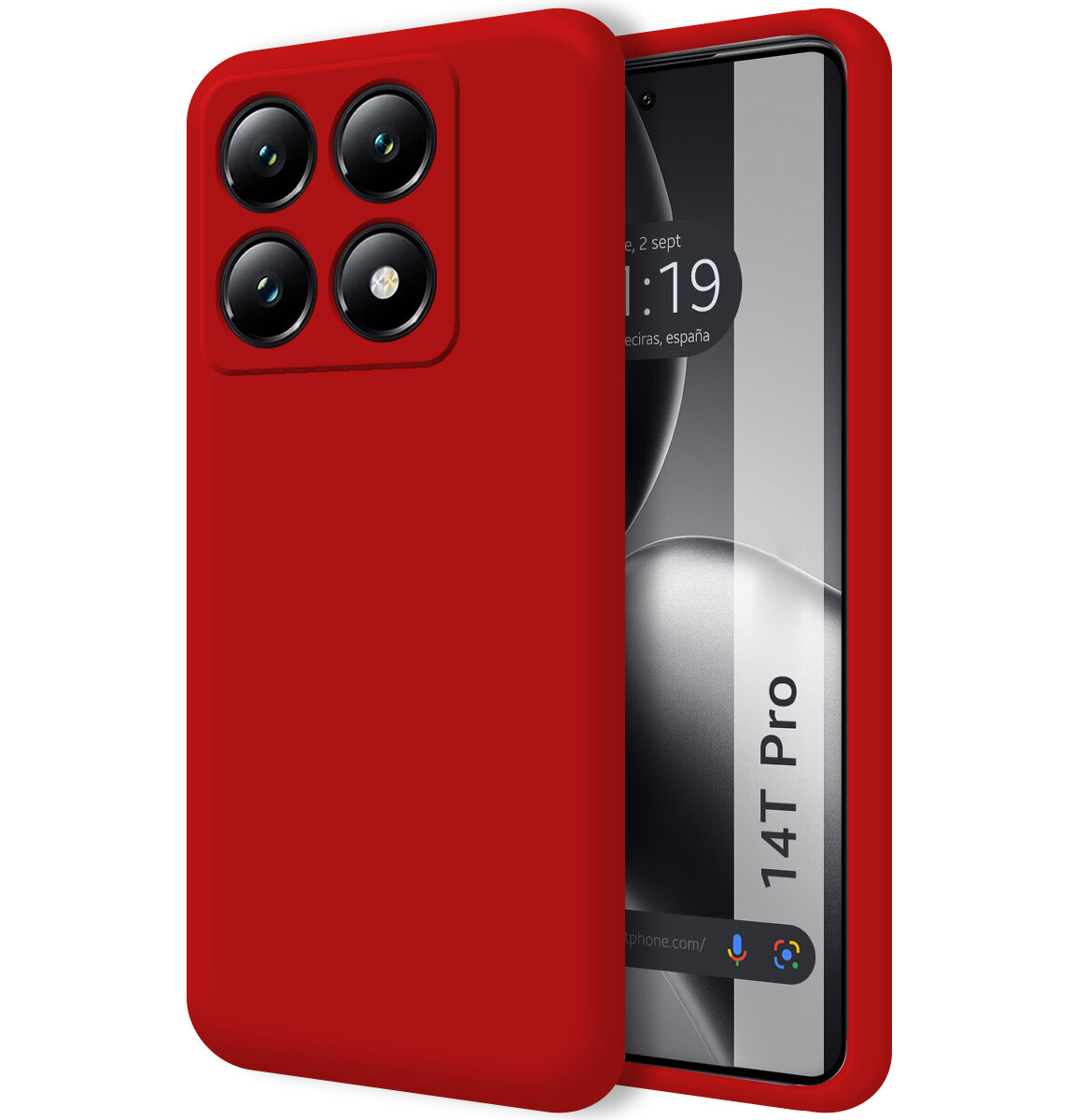 Cover Silicone Liquido Ultra Morbida per Xiaomi 14T Pro 5G Colore Rossa