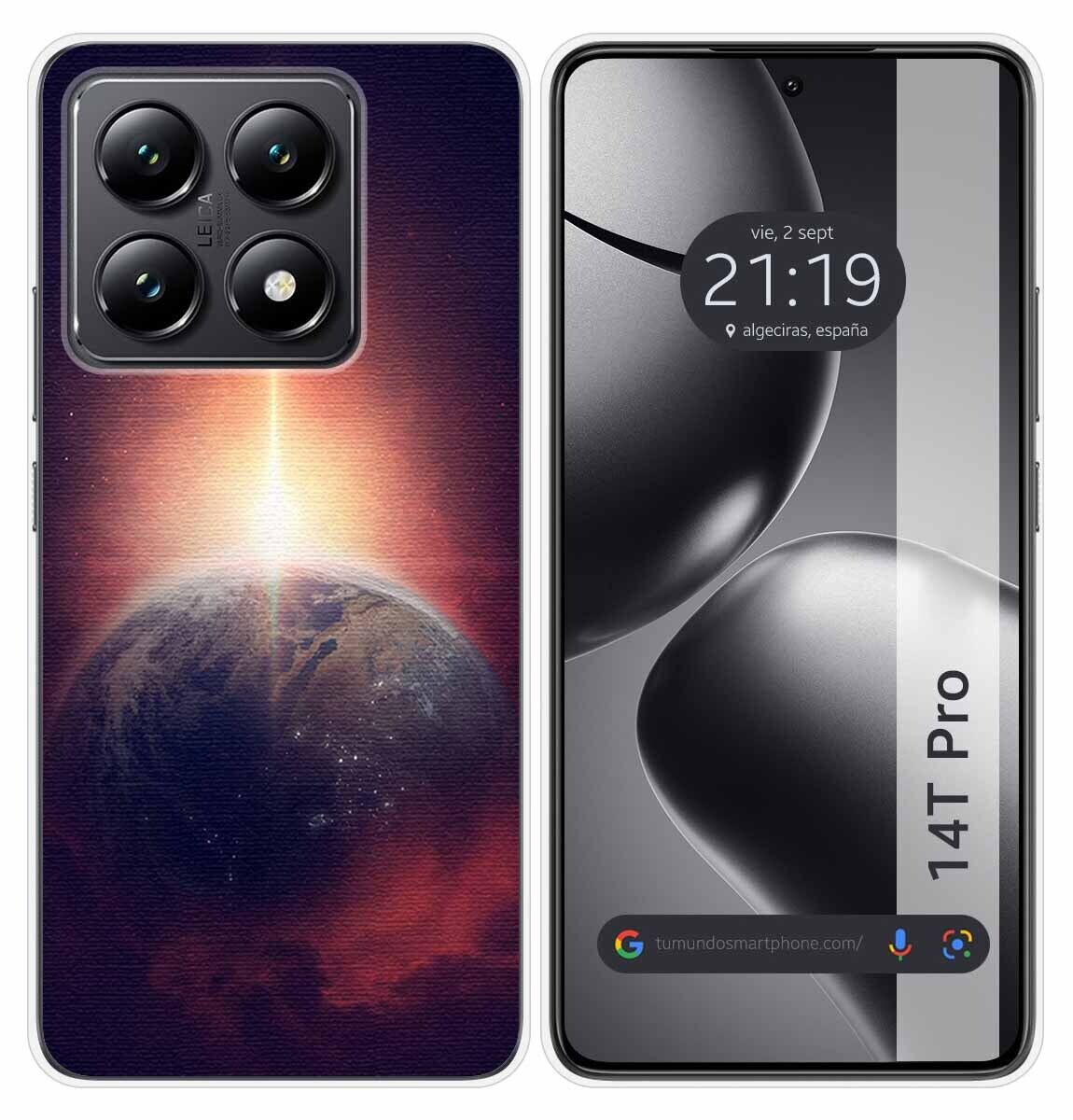 Cover Silicone per Xiaomi 14T Pro 5G Disegno Terra Disegni