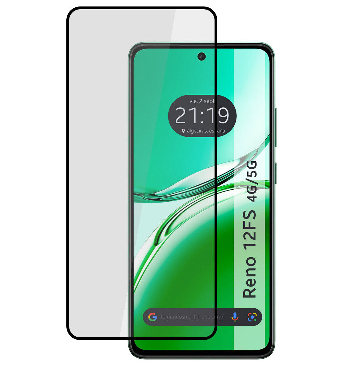 Protector In Vetro Temperato Completo 5D Full Glue Nero Per Oppo Reno 12FS 4G