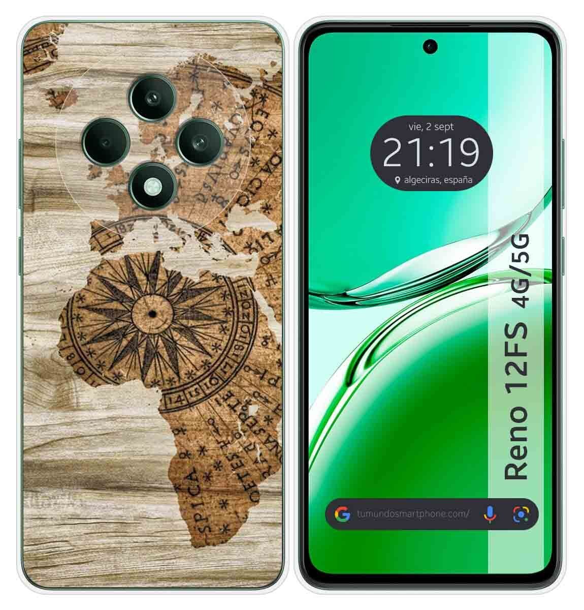 Cover In Silicone Per Oppo Reno 12FS 4G / 12 FS 5G Design Legno 07 Disegni