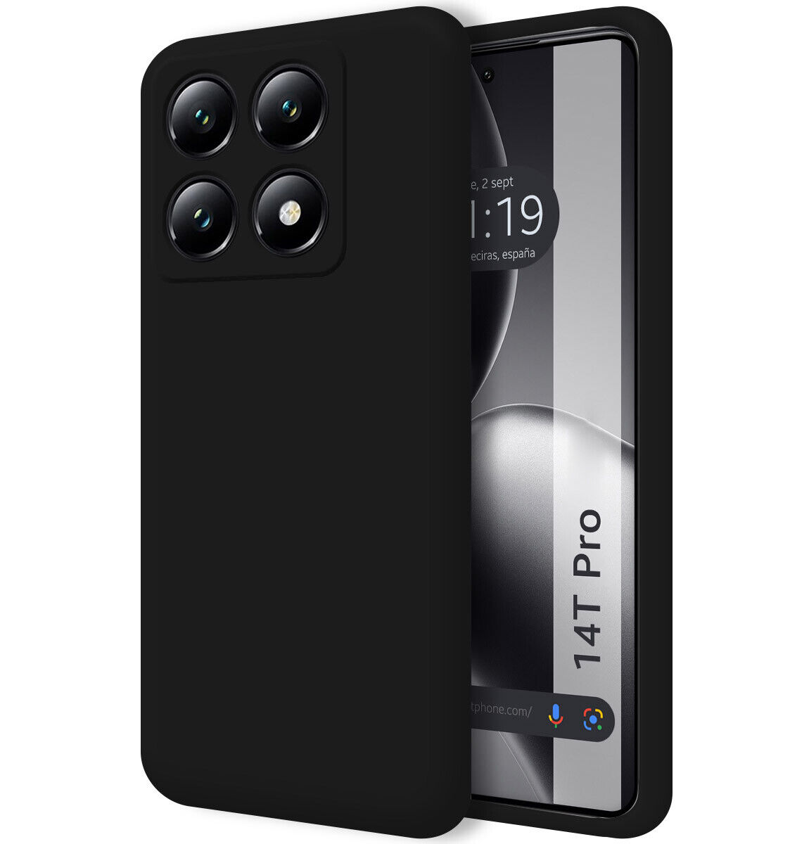 Cover Silicone Liquido Ultra Morbida per Xiaomi 14T Pro 5G Colore Nera