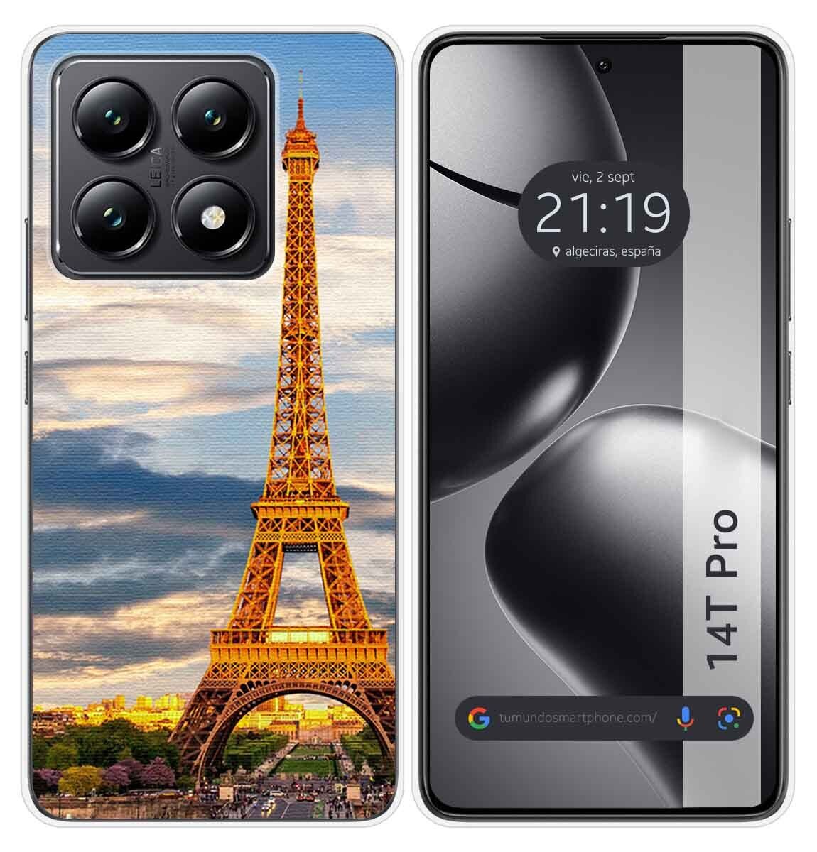Cover Silicone per Xiaomi 14T Pro 5G Disegno Paris Disegni
