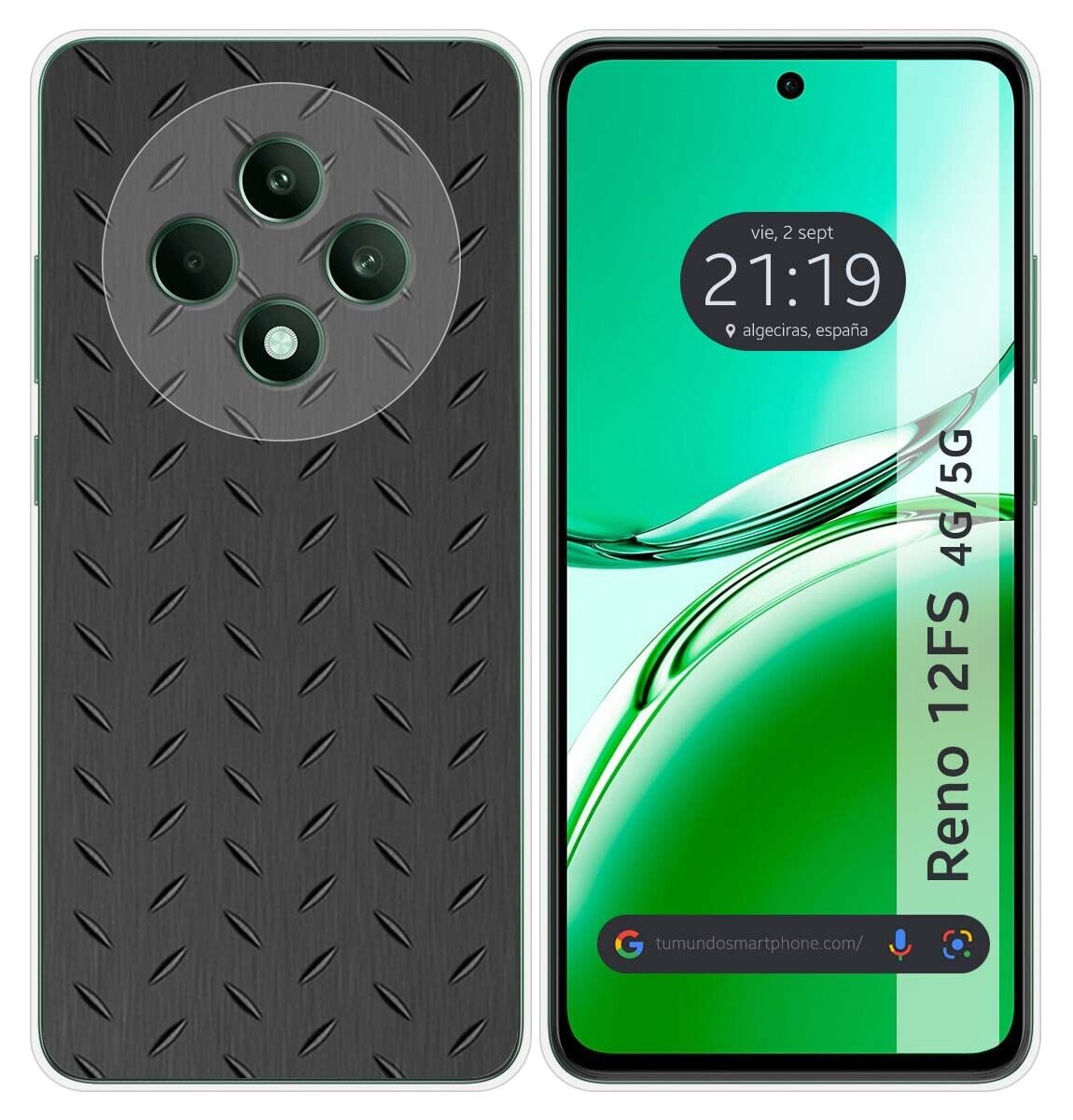 Custodia In Silicone Per Oppo Reno 12FS 4G / 12 FS 5G Design Metallico Disegni