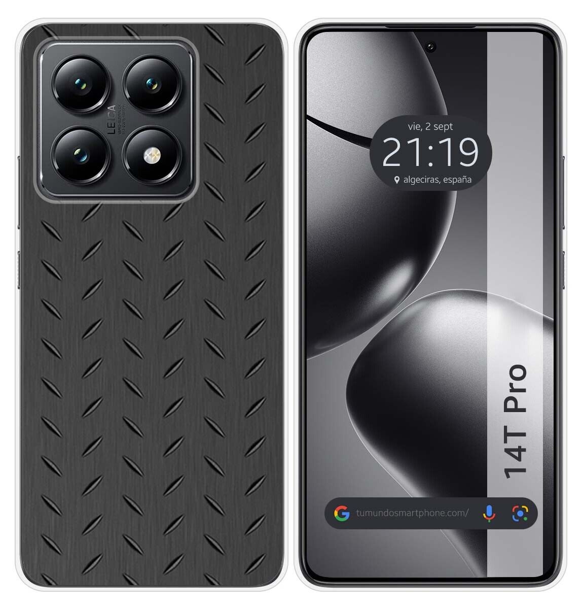 Cover Silicone per Xiaomi 14T Pro 5G Disegno Metallo Disegni