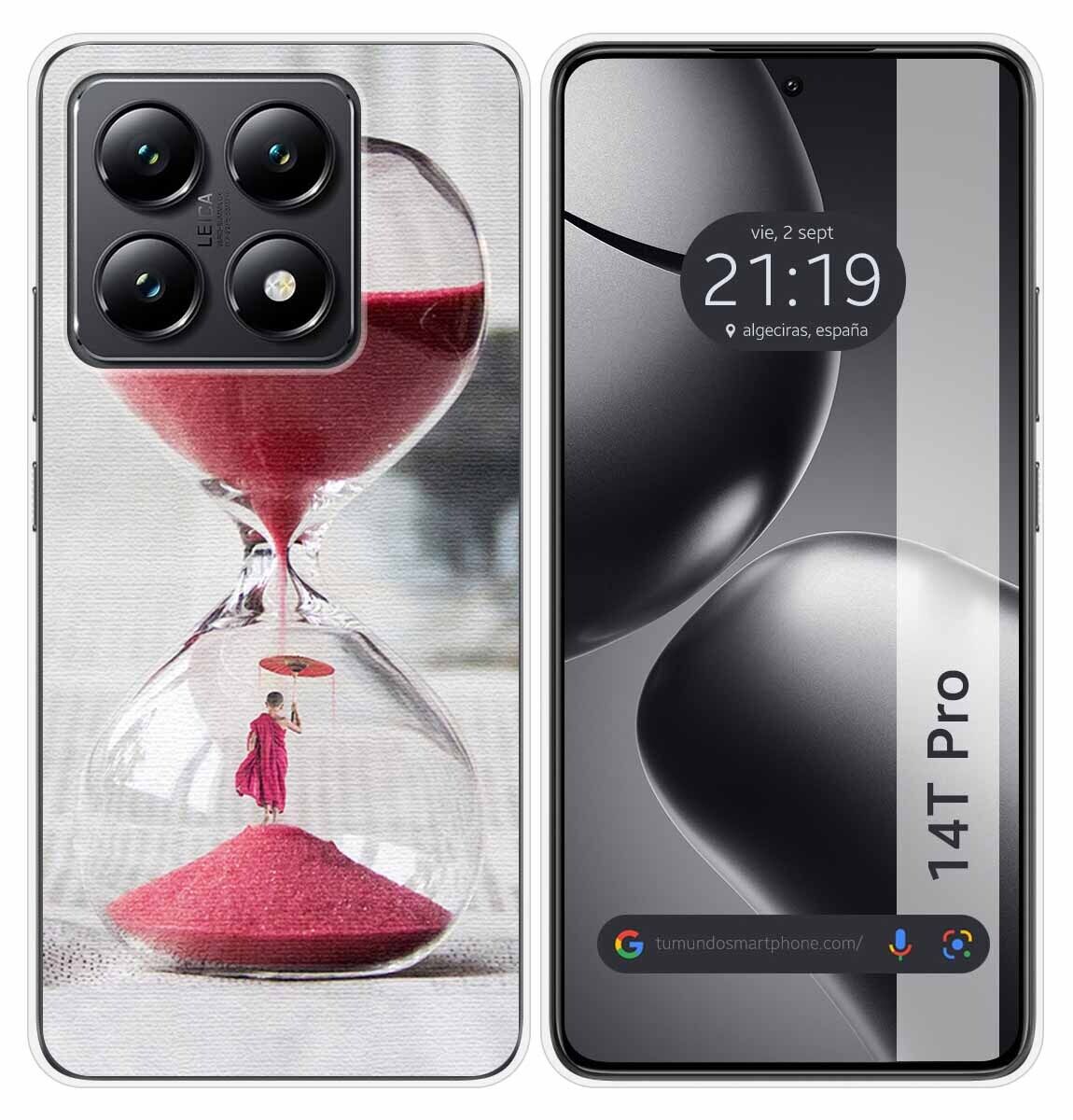 Cover Silicone per Xiaomi 14T Pro 5G Disegno Orologio Disegni