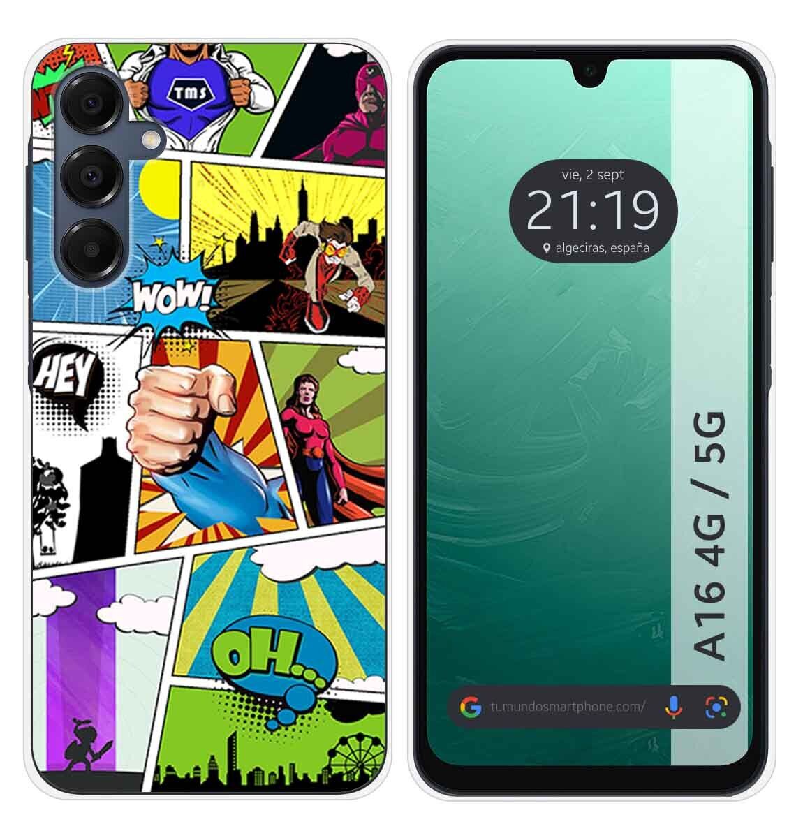 Cover Silicone per Samsung Galaxy A16 4G/5G Disegno Comic Disegni